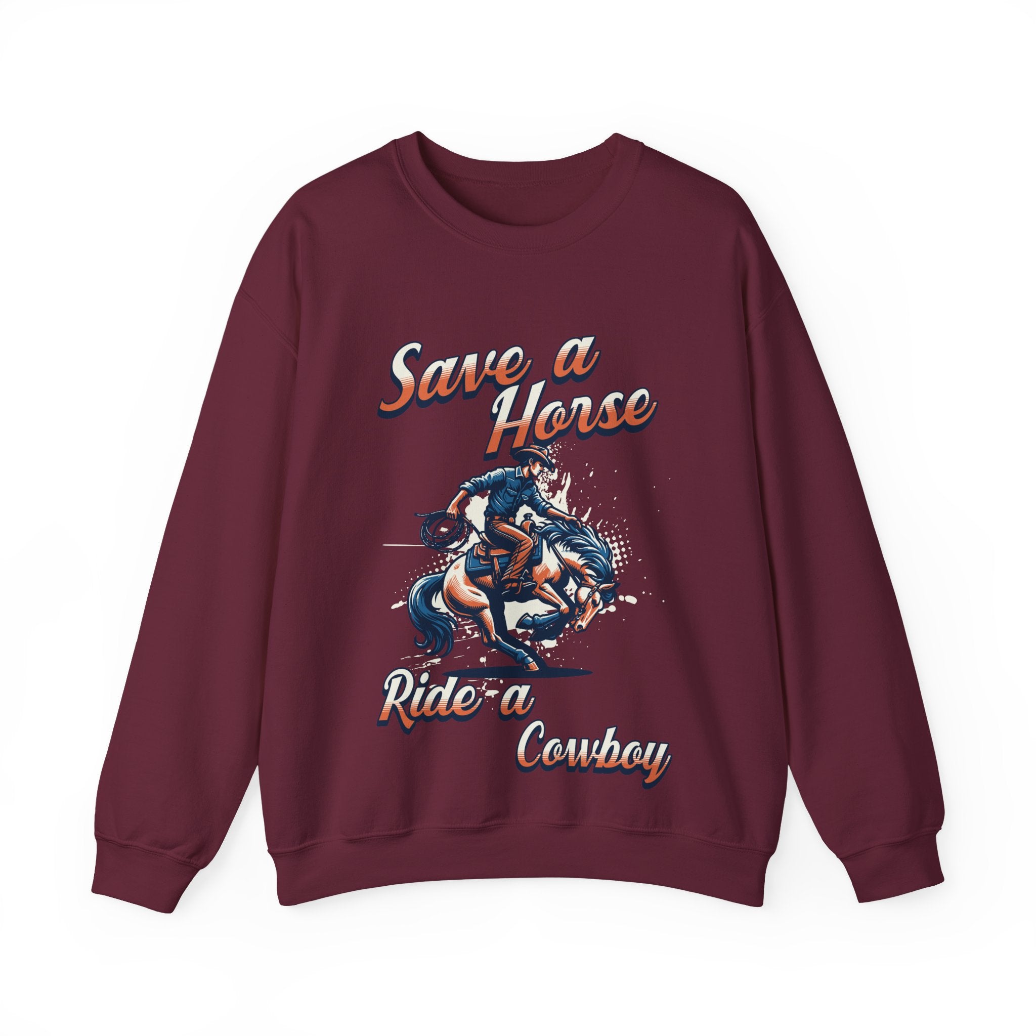 Save a Horse, Ride a Cowboy Unisex Heavy Blend™ Crewneck Sweatshirt
