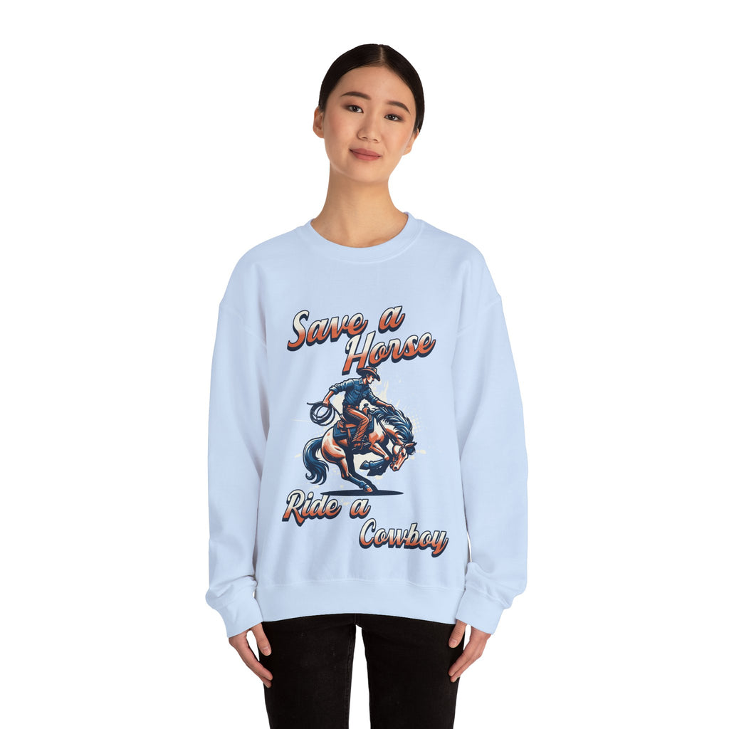 Save a Horse, Ride a Cowboy Unisex Heavy Blend™ Crewneck Sweatshirt
