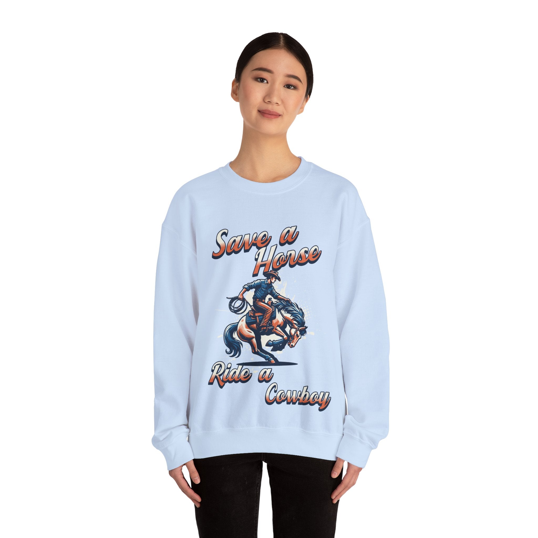 Save a Horse, Ride a Cowboy Unisex Heavy Blend™ Crewneck Sweatshirt