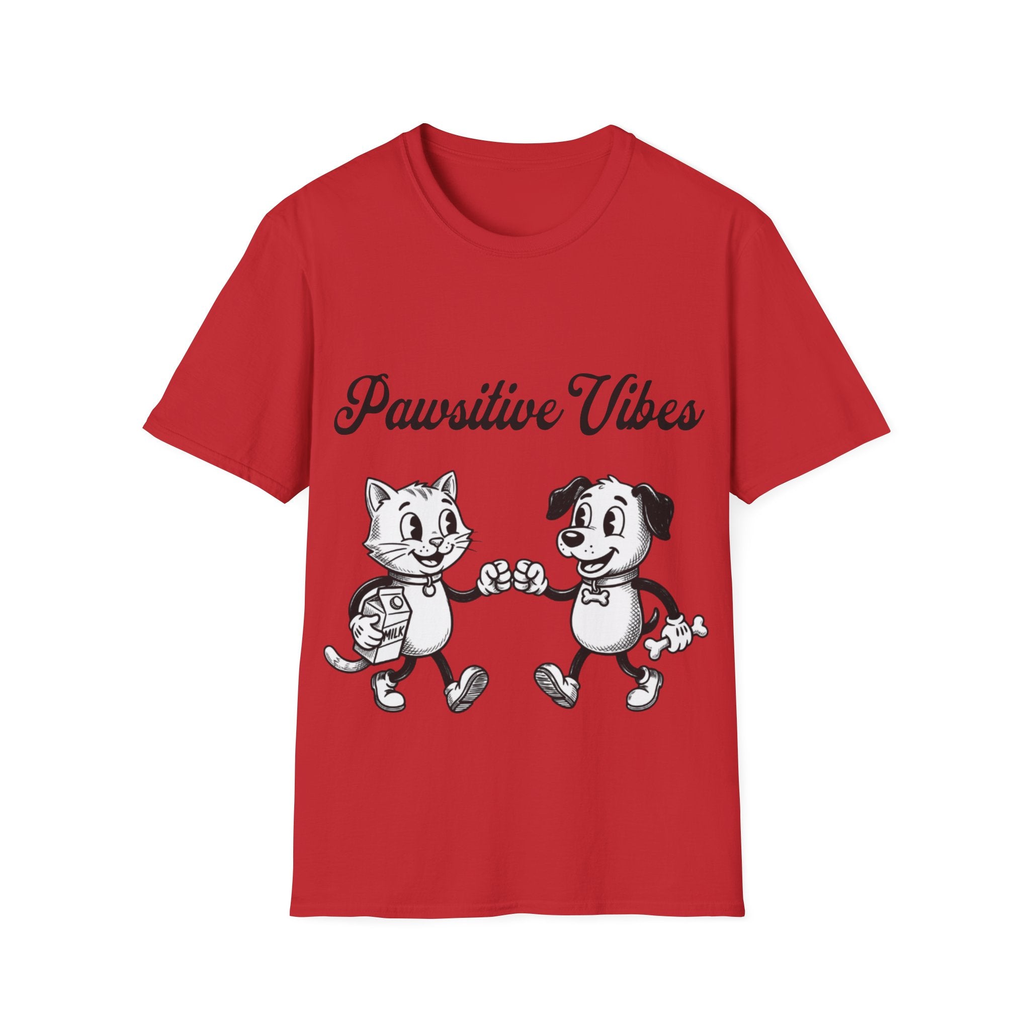 Pawsitive Vibes Unisex Softstyle T-Shirt