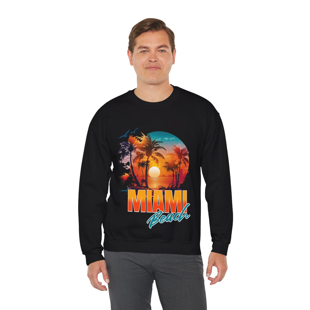 Miami Beach Unisex Heavy Blend™ Crewneck Sweatshirt