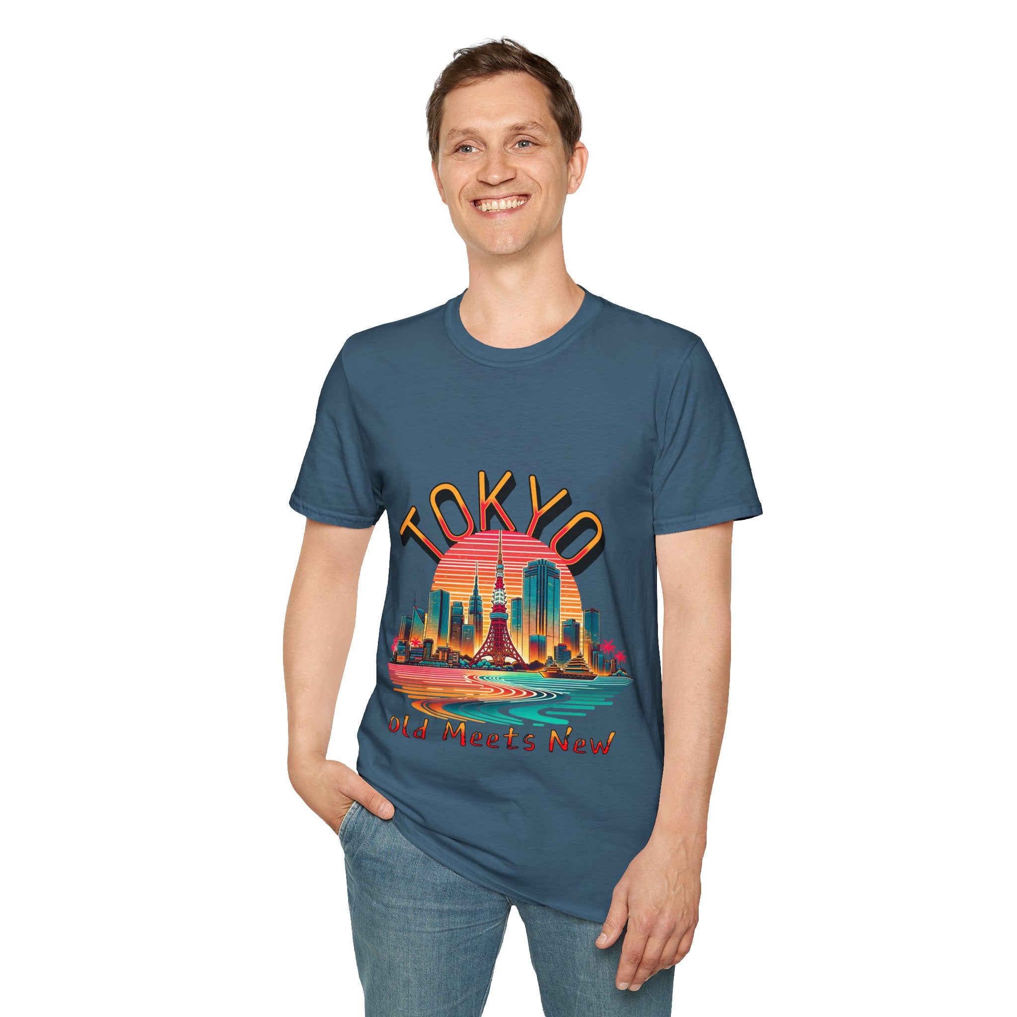 Toyko Old Meets New Unisex Softstyle T-Shirt