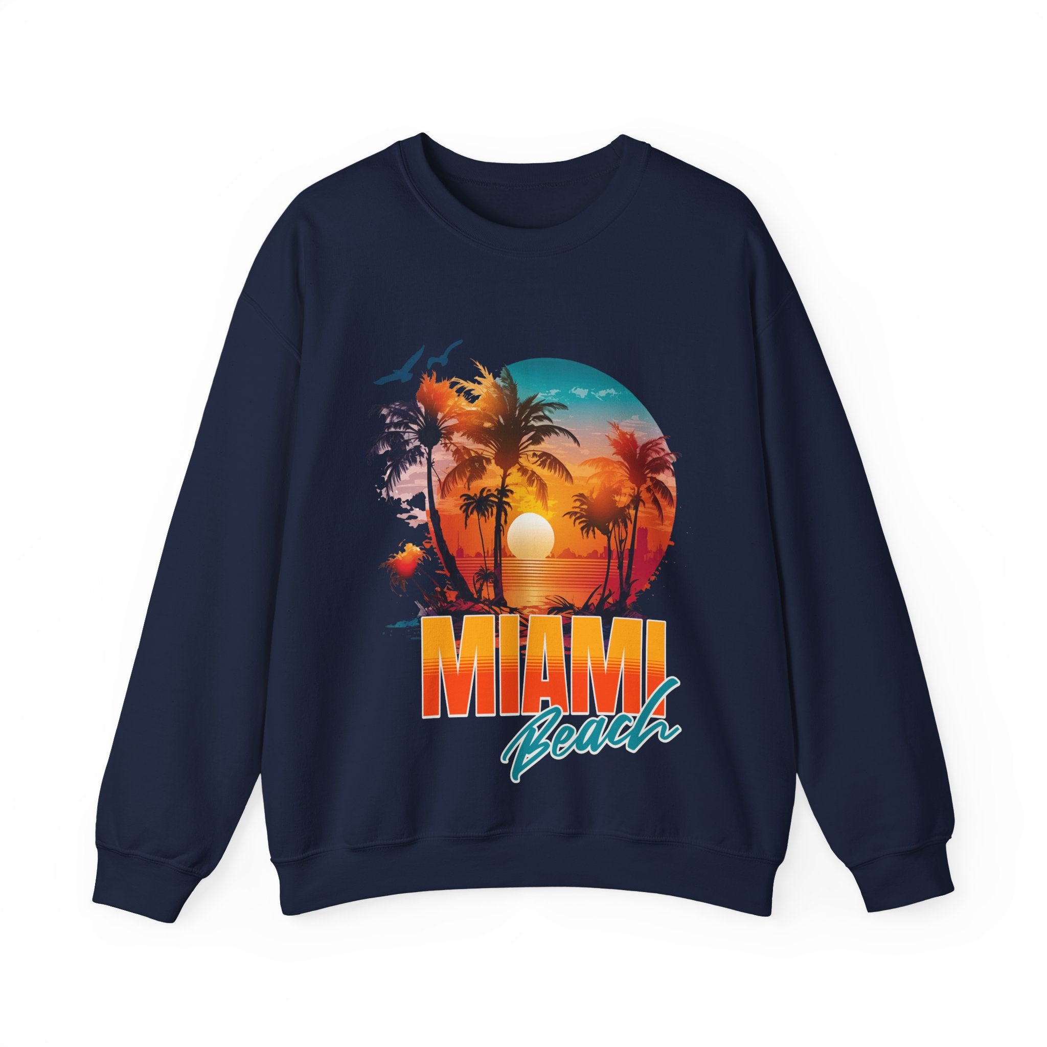 Miami Beach Unisex Heavy Blend™ Crewneck Sweatshirt