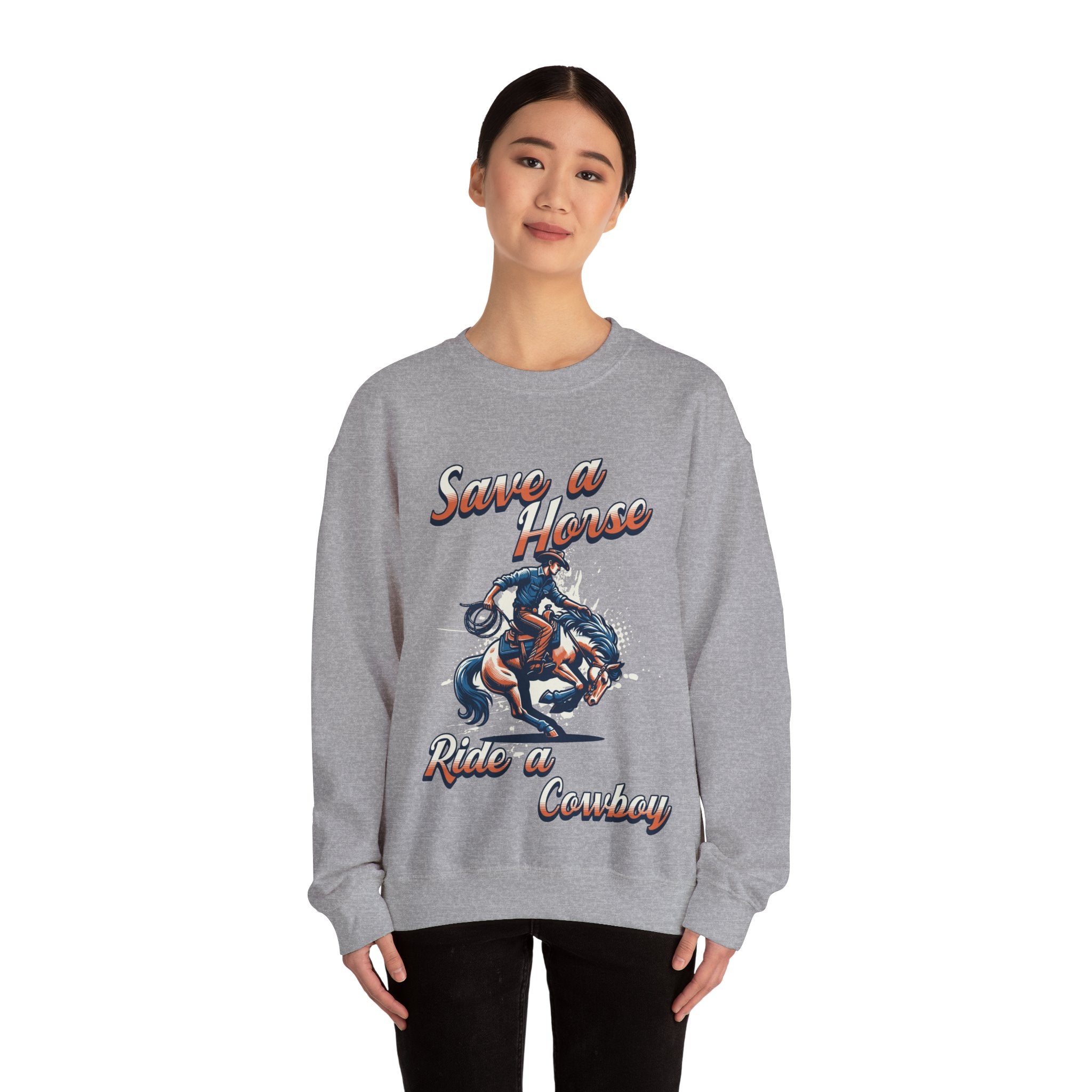 Save a Horse, Ride a Cowboy Unisex Heavy Blend™ Crewneck Sweatshirt