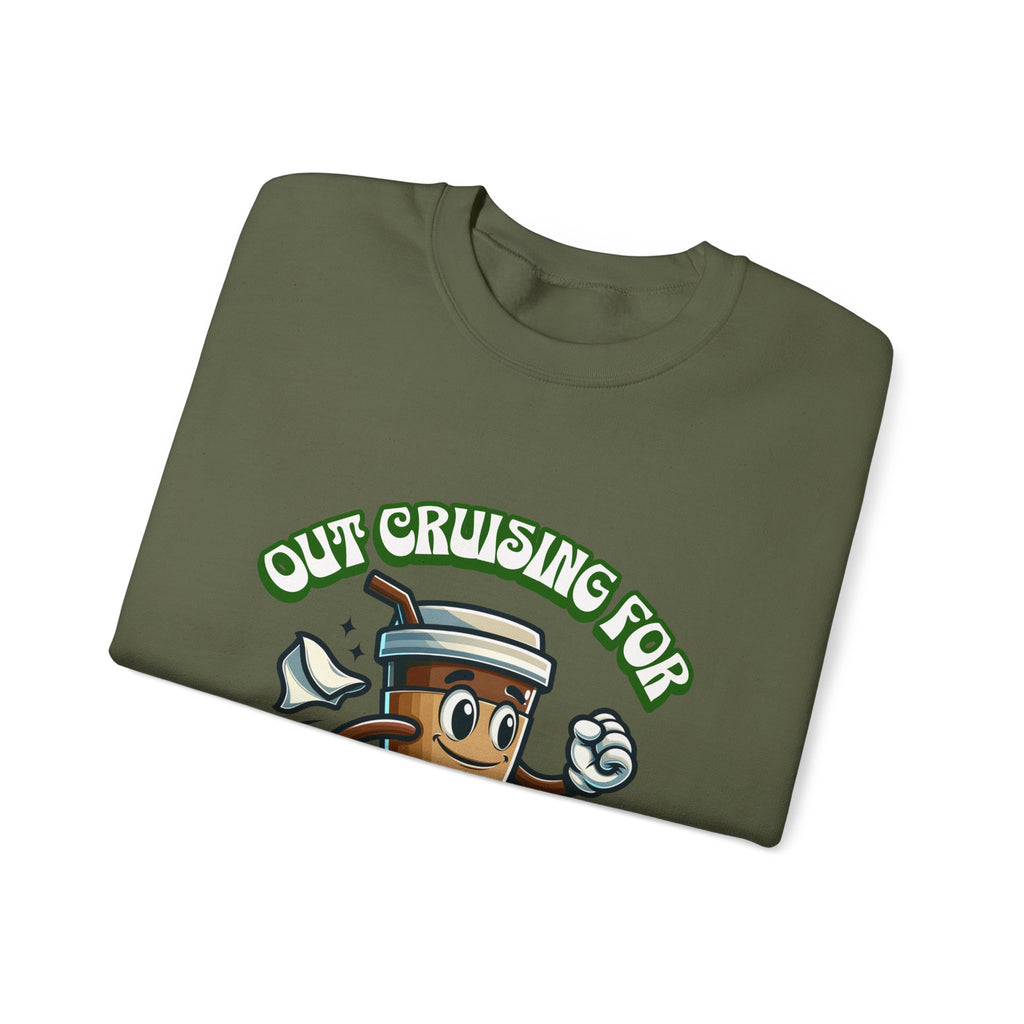 Crusing for Coffee Unisex Heavy Blend™ Crewneck Sweatshirt