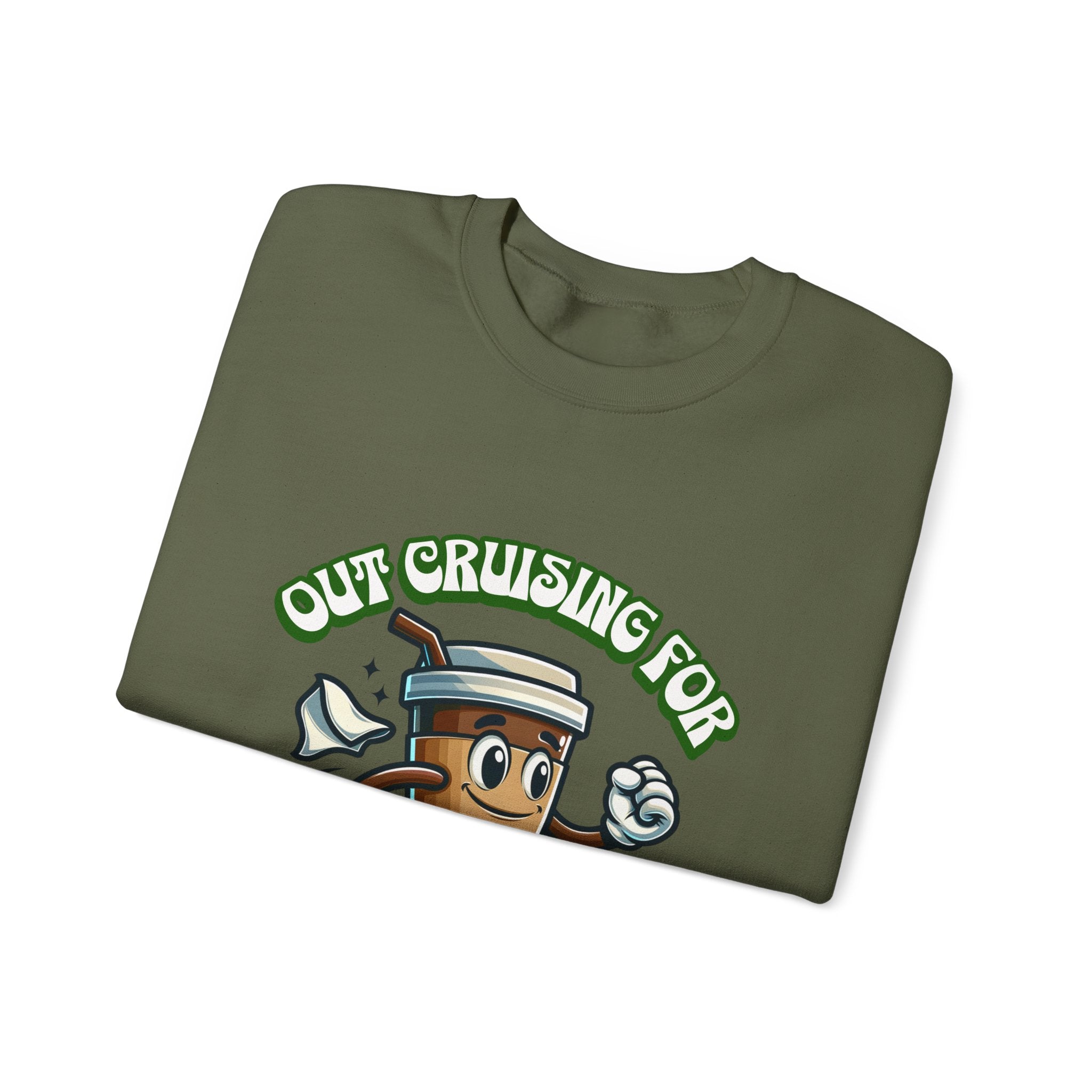 Crusing for Coffee Unisex Heavy Blend™ Crewneck Sweatshirt