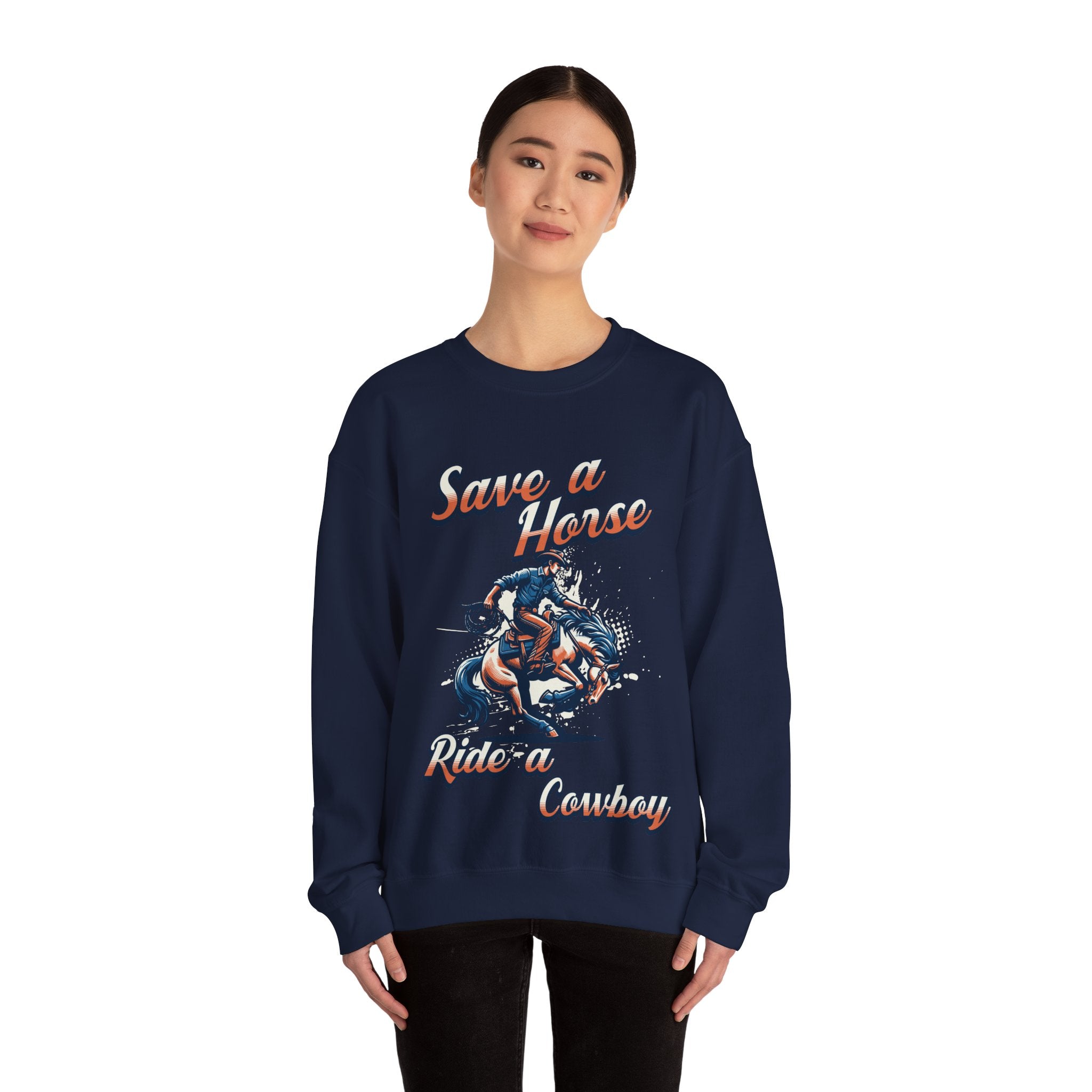 Save a Horse, Ride a Cowboy Unisex Heavy Blend™ Crewneck Sweatshirt