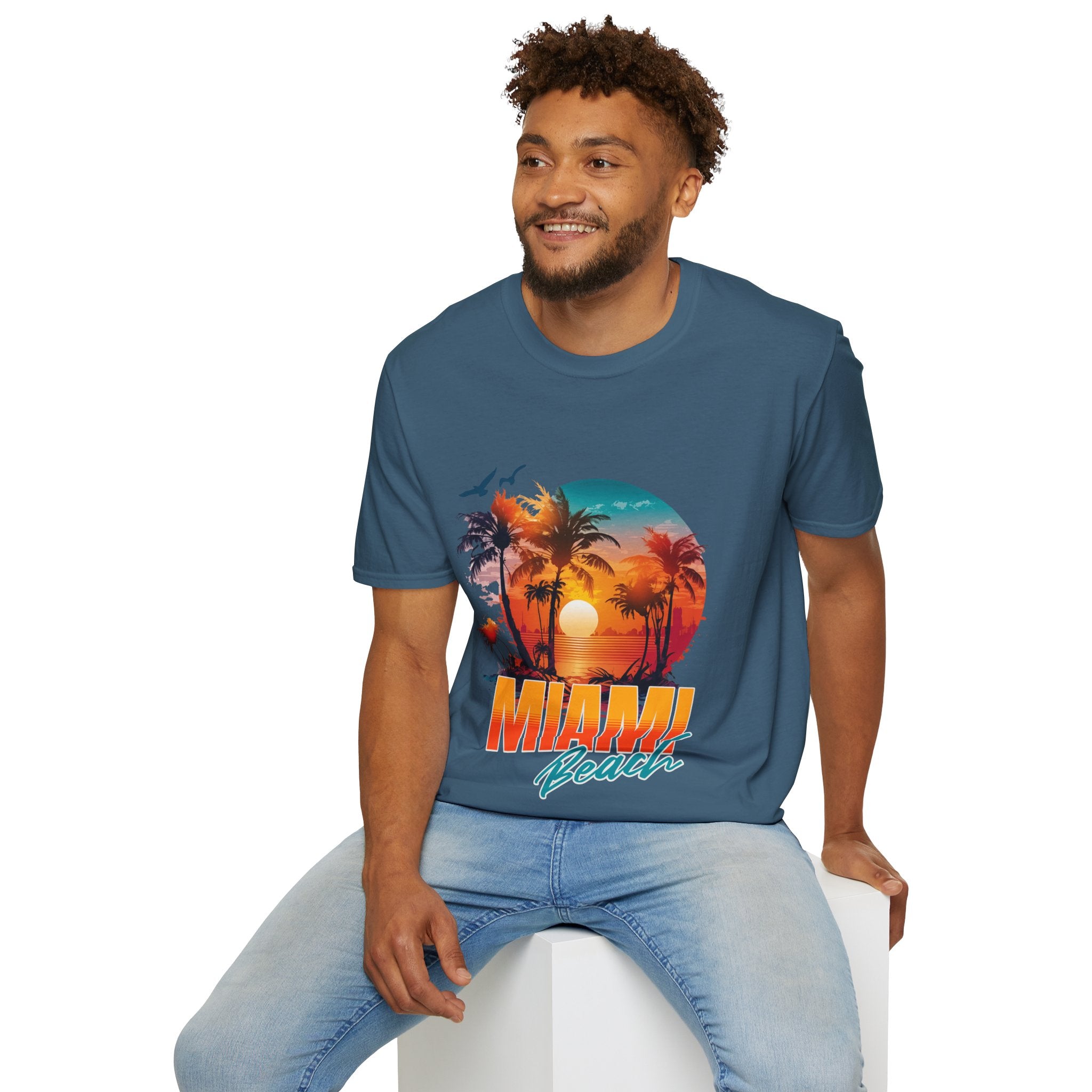 Miami Beach Unisex Softstyle T-Shirt