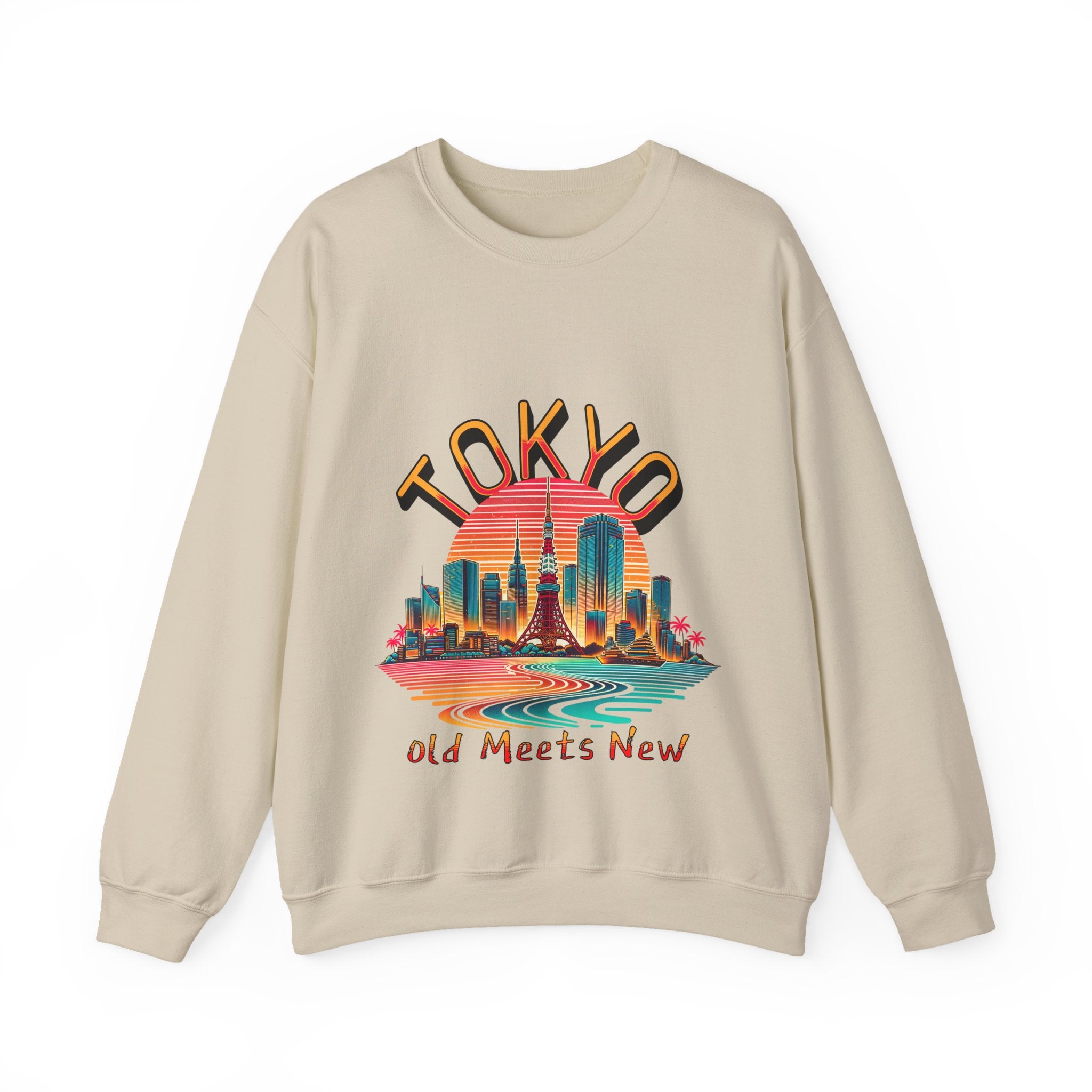 Toyko Old meets New Unisex Heavy Blend™ Crewneck Sweatshirt