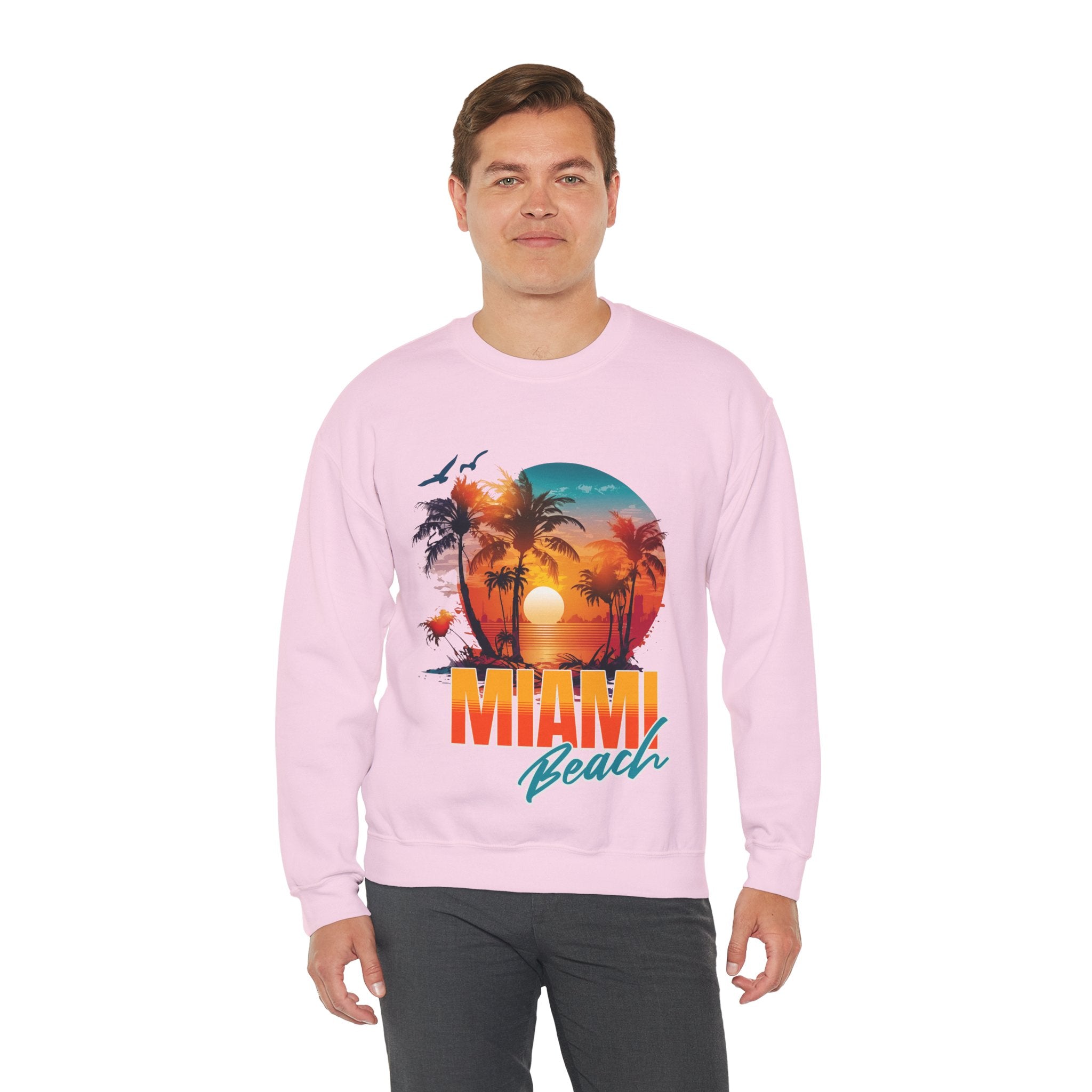 Miami Beach Unisex Heavy Blend™ Crewneck Sweatshirt