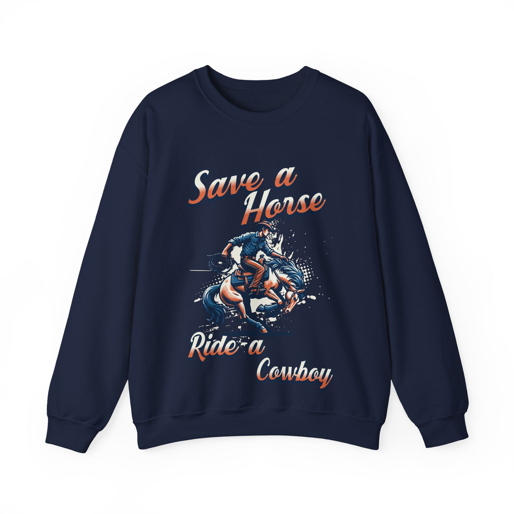 Save a Horse, Ride a Cowboy Unisex Heavy Blend™ Crewneck Sweatshirt