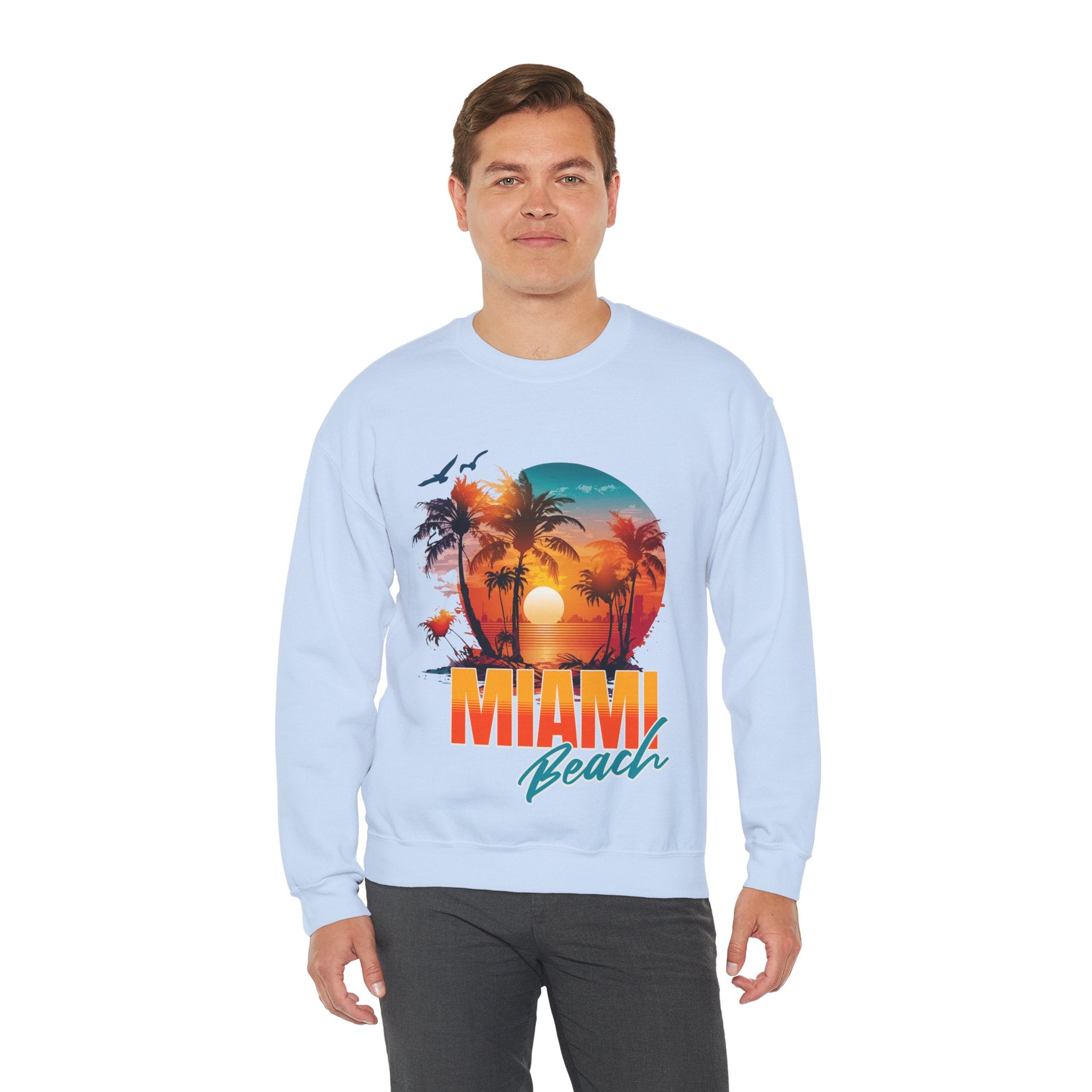Miami Beach Unisex Heavy Blend™ Crewneck Sweatshirt