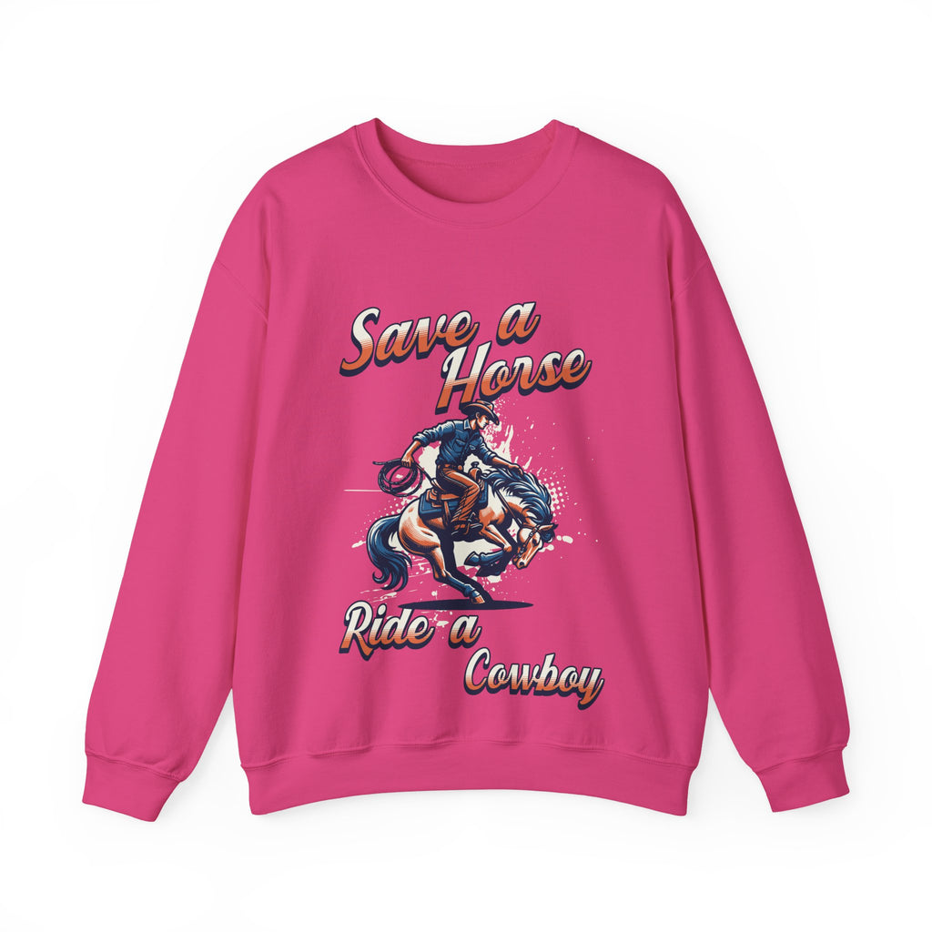Save a Horse, Ride a Cowboy Unisex Heavy Blend™ Crewneck Sweatshirt