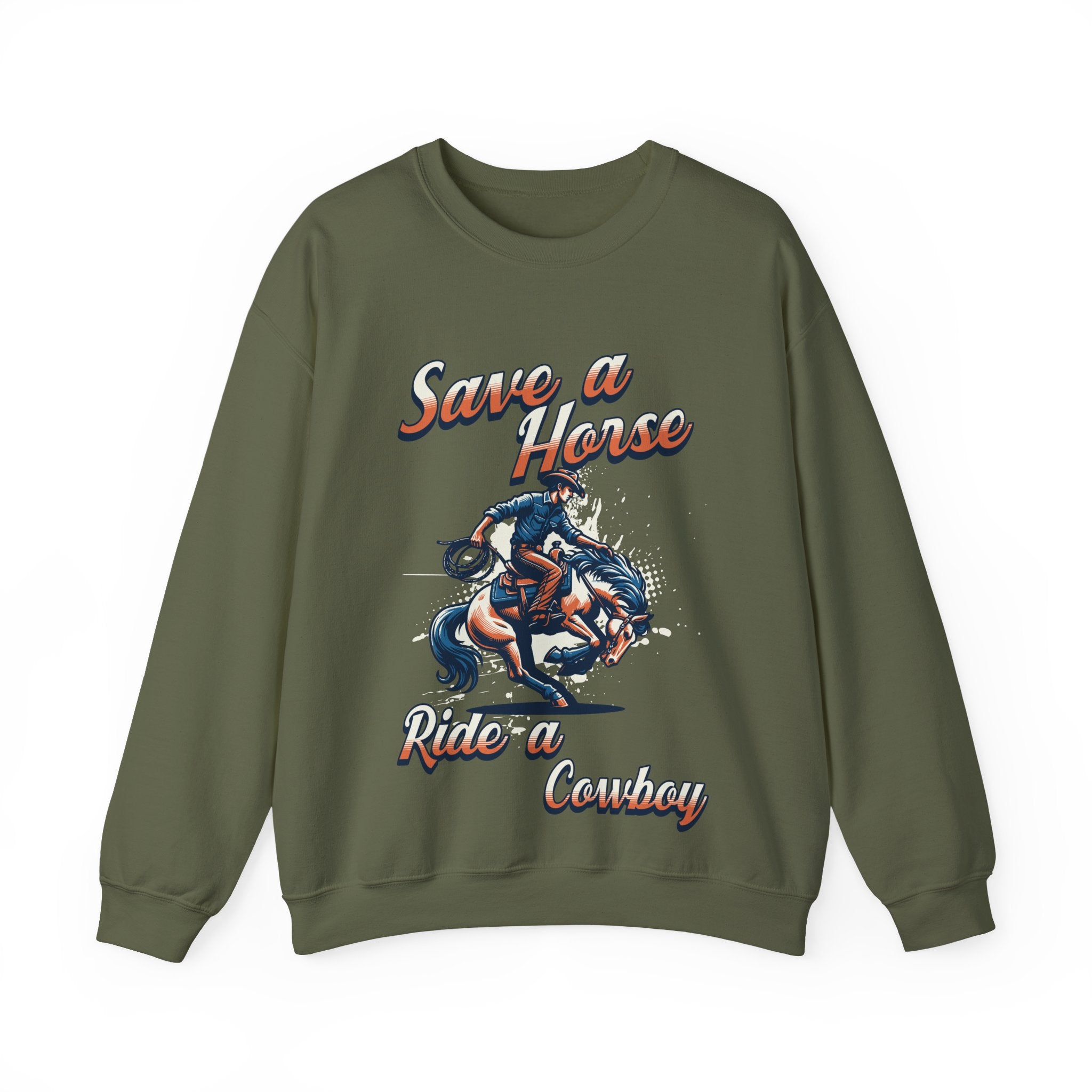 Save a Horse, Ride a Cowboy Unisex Heavy Blend™ Crewneck Sweatshirt