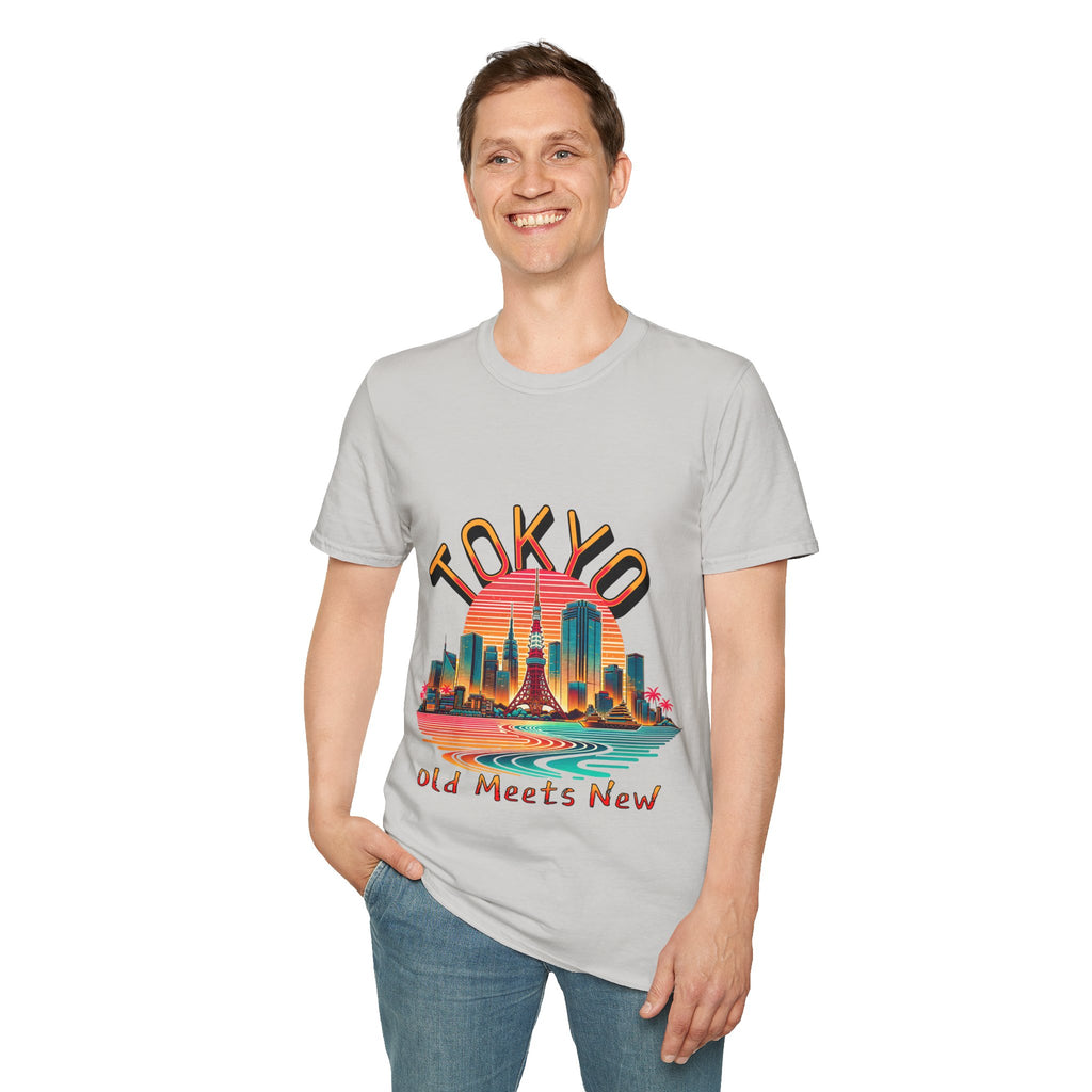 Toyko Old Meets New Unisex Softstyle T-Shirt