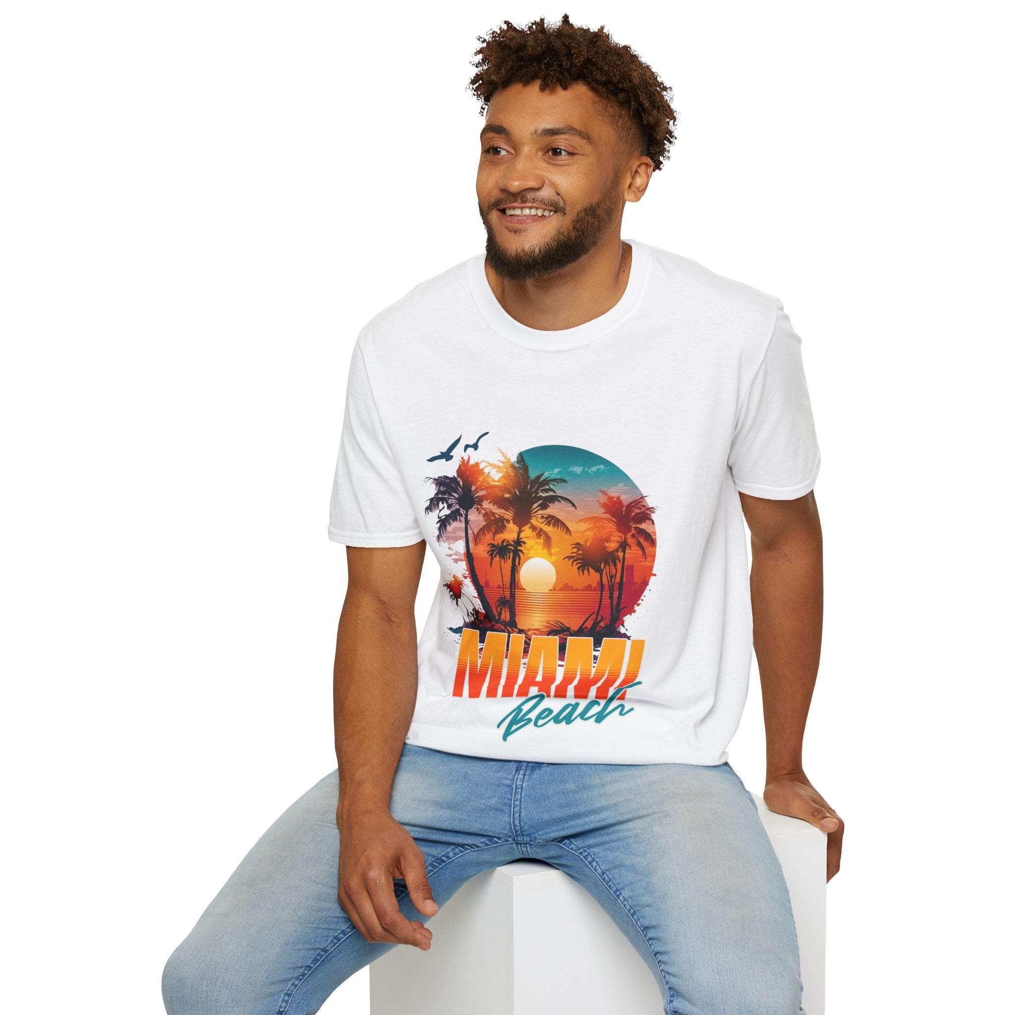 Miami Beach Unisex Softstyle T-Shirt