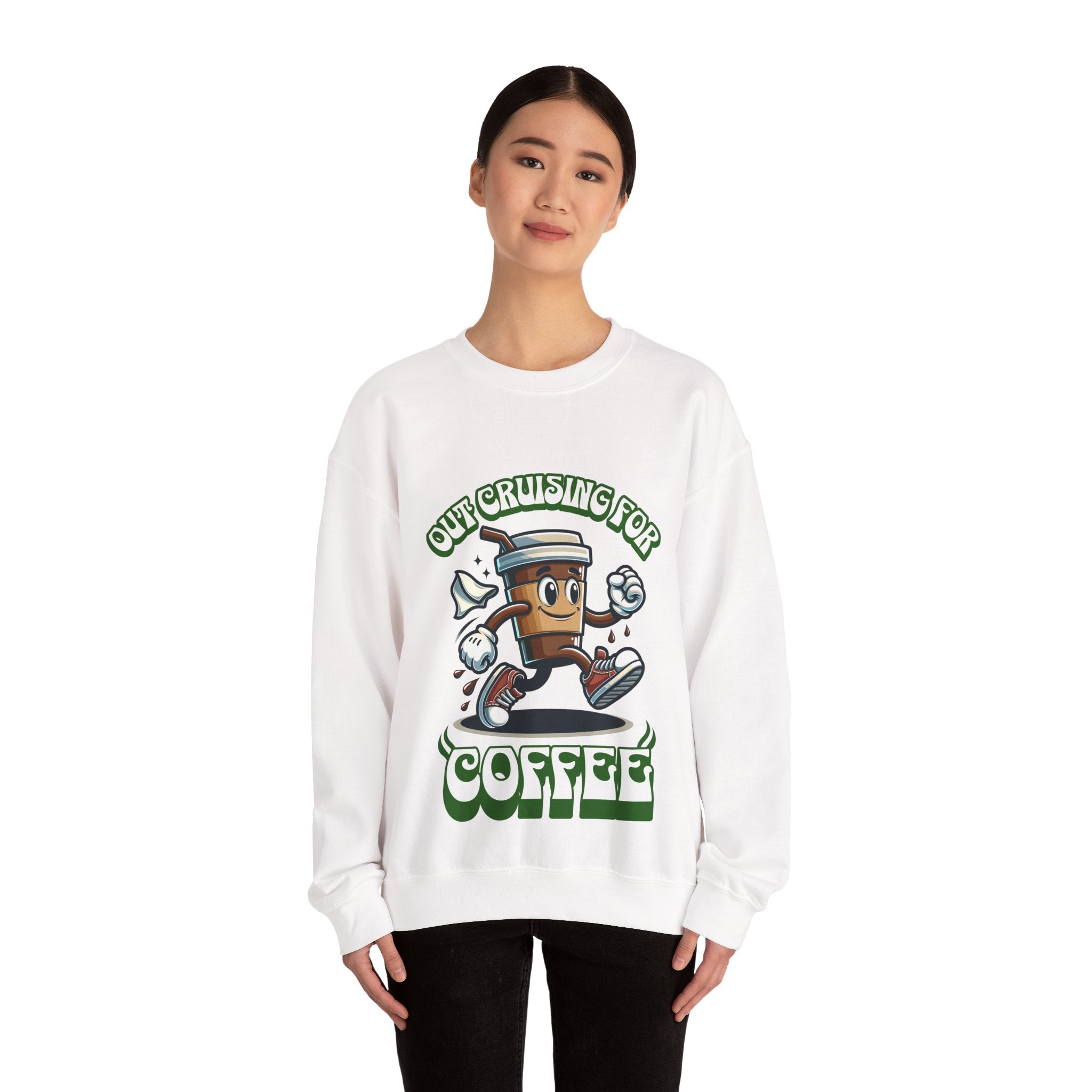 Crusing for Coffee Unisex Heavy Blend™ Crewneck Sweatshirt