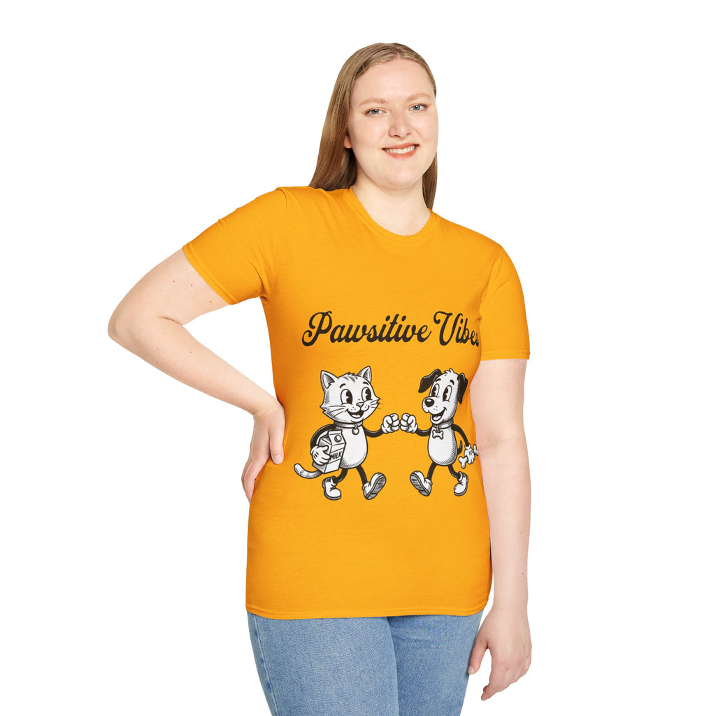 Pawsitive Vibes Unisex Softstyle T-Shirt
