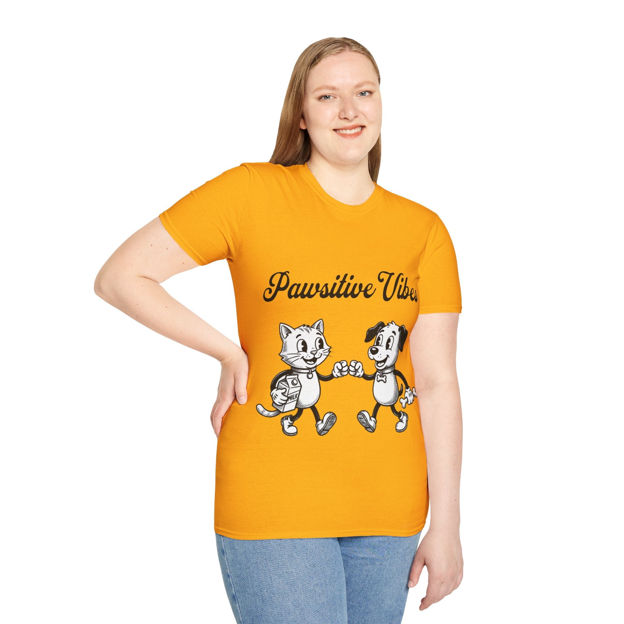 Pawsitive Vibes Unisex Softstyle T-Shirt