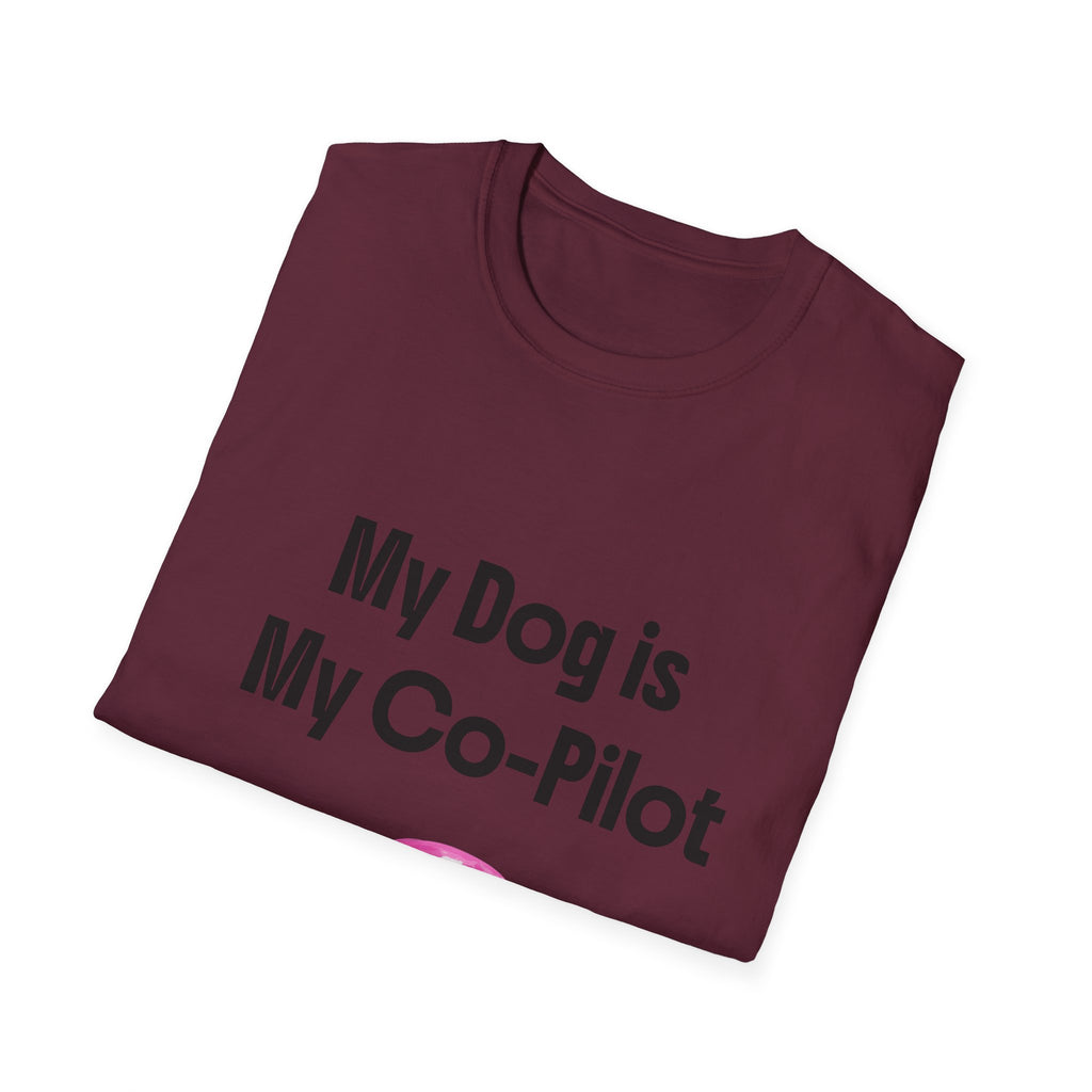 Dog Co-Pilot Unisex Softstyle T-Shirt