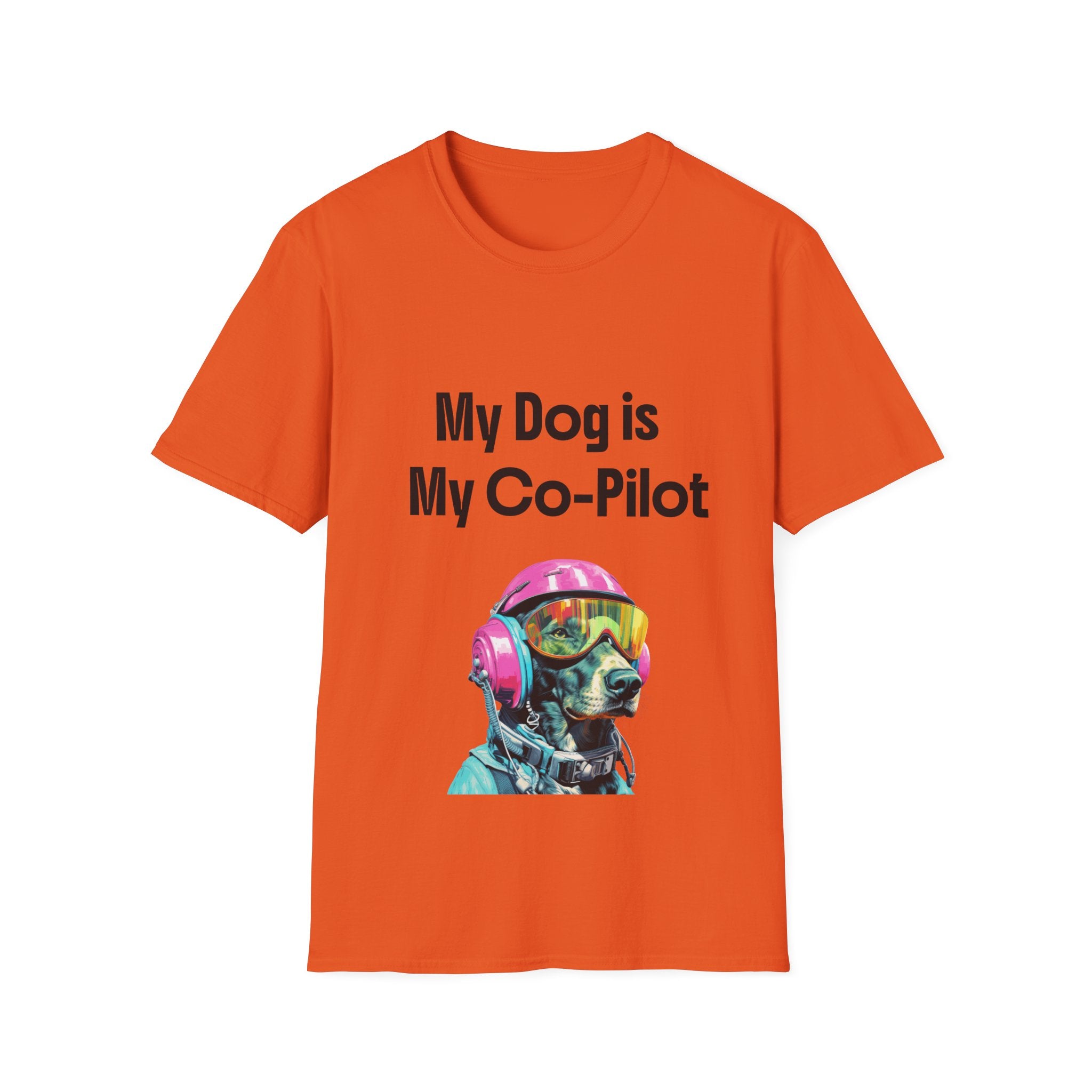 Dog Co-Pilot Unisex Softstyle T-Shirt