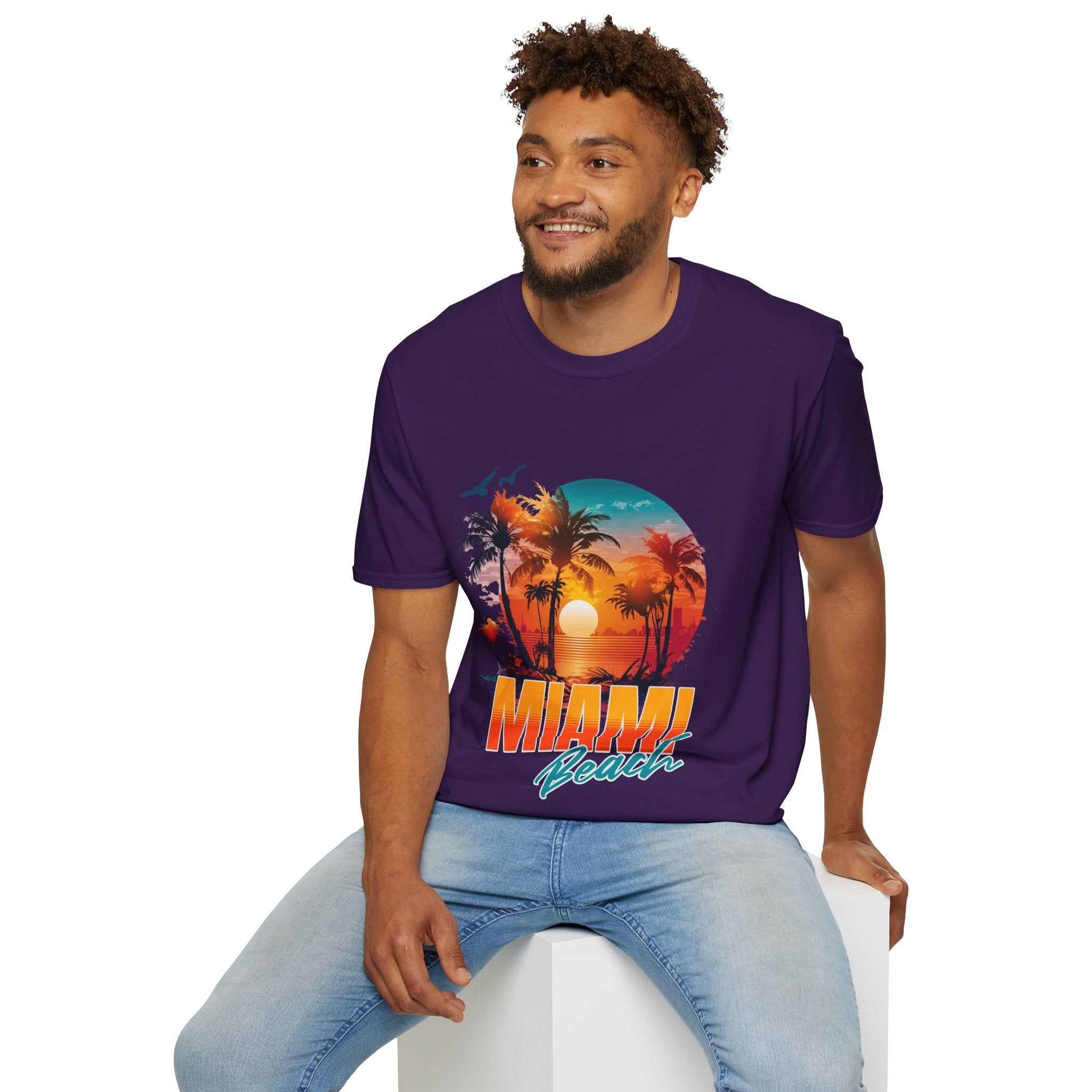 Miami Beach Unisex Softstyle T-Shirt