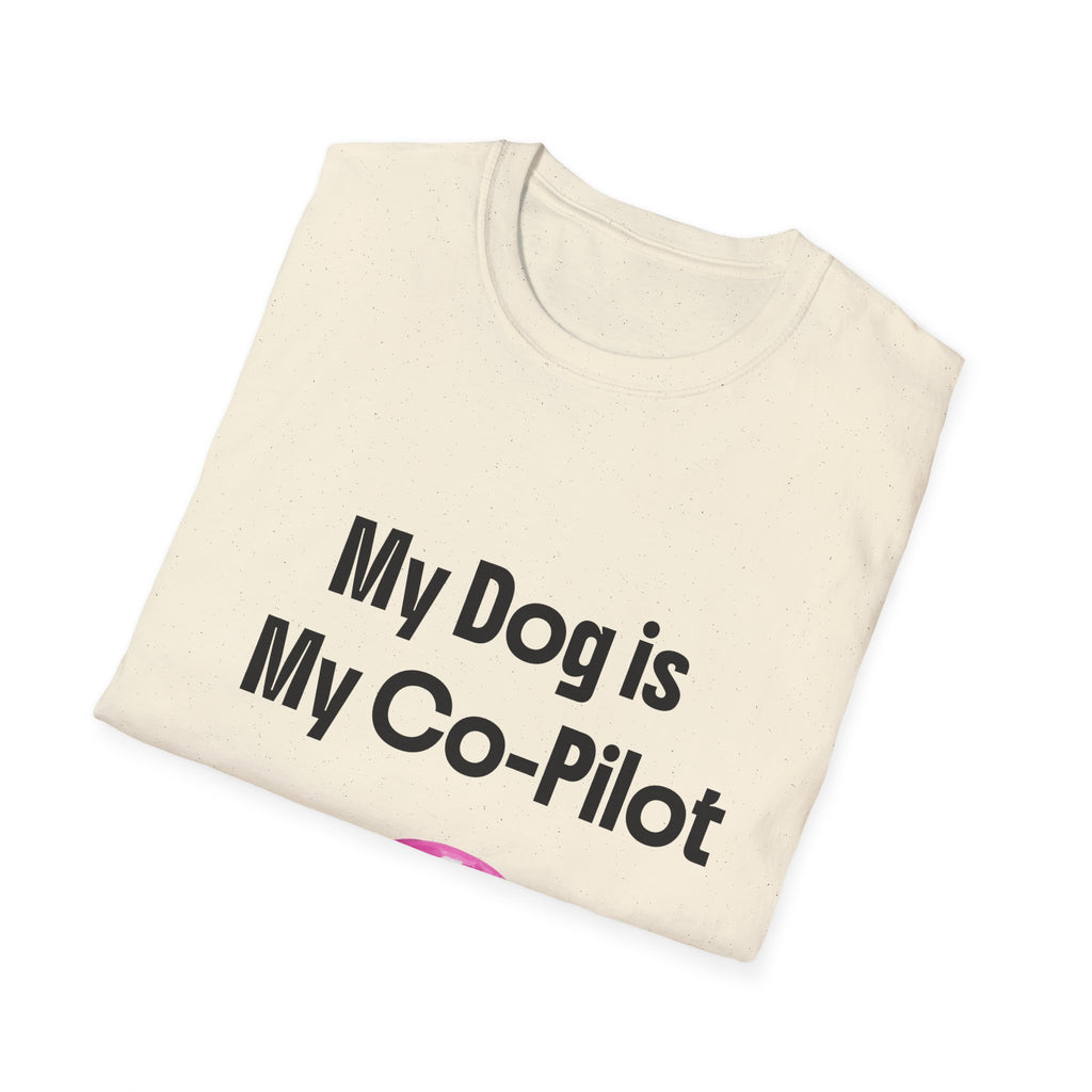 Dog Co-Pilot Unisex Softstyle T-Shirt