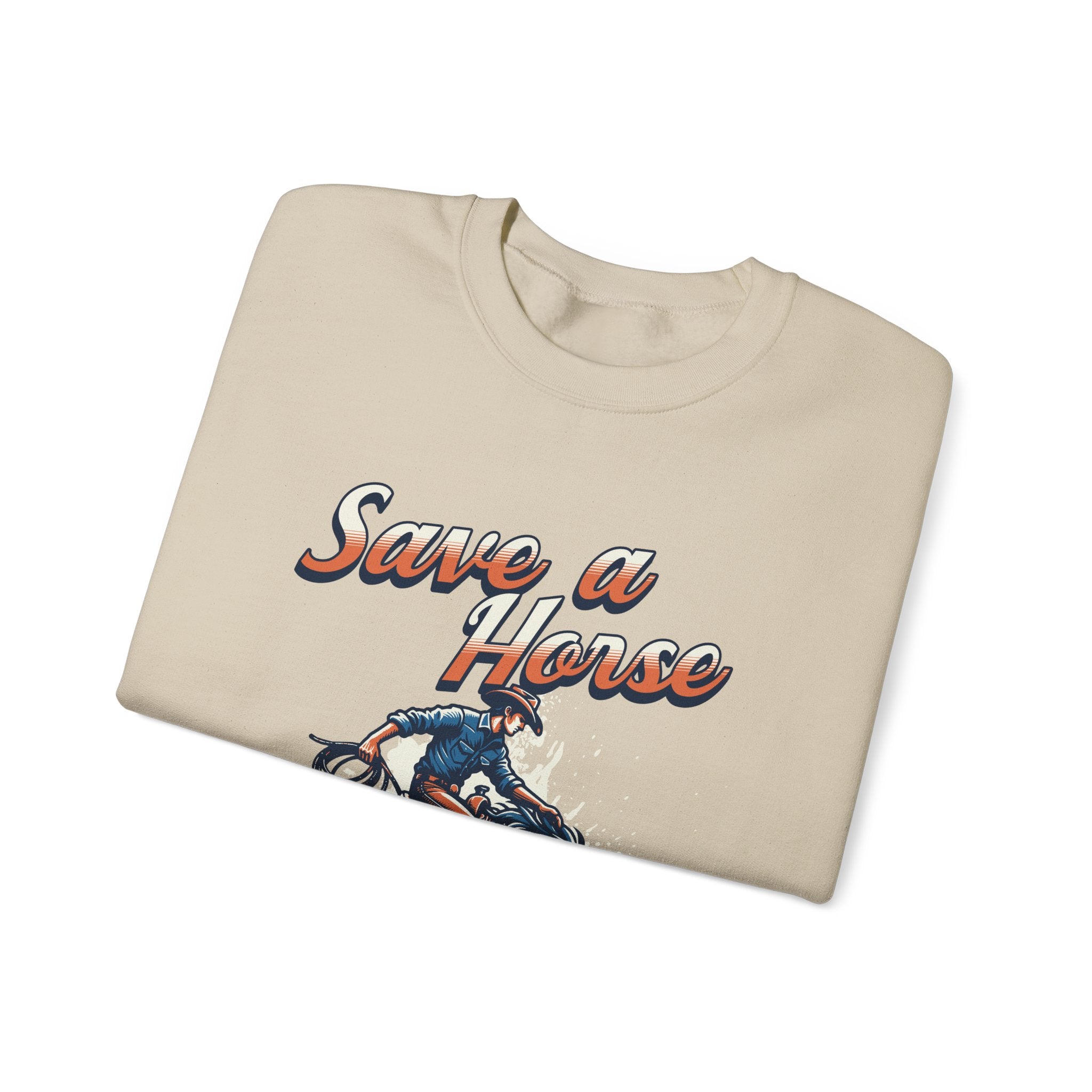 Save a Horse, Ride a Cowboy Unisex Heavy Blend™ Crewneck Sweatshirt