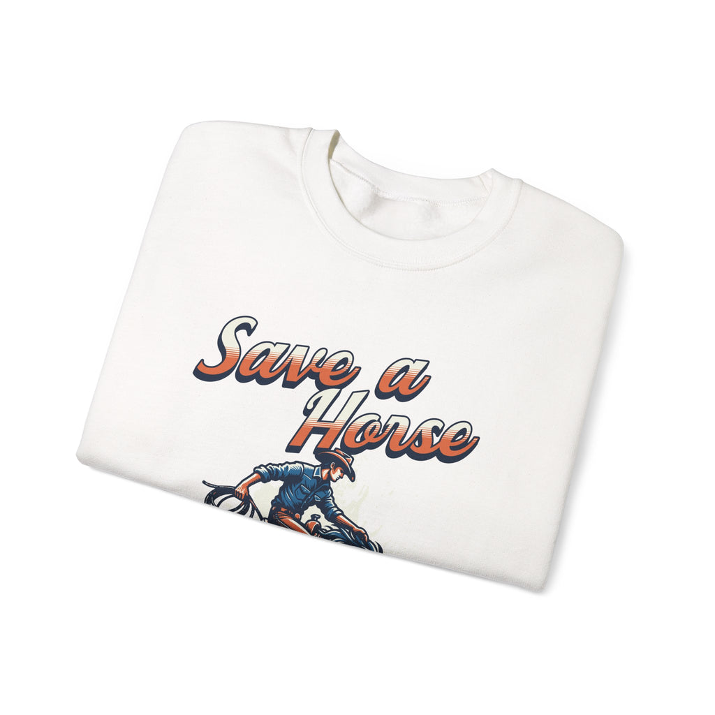 Save a Horse, Ride a Cowboy Unisex Heavy Blend™ Crewneck Sweatshirt