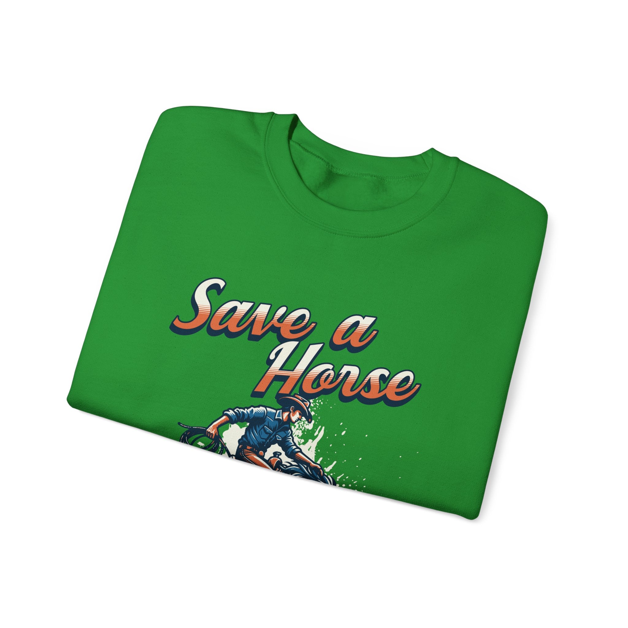 Save a Horse, Ride a Cowboy Unisex Heavy Blend™ Crewneck Sweatshirt
