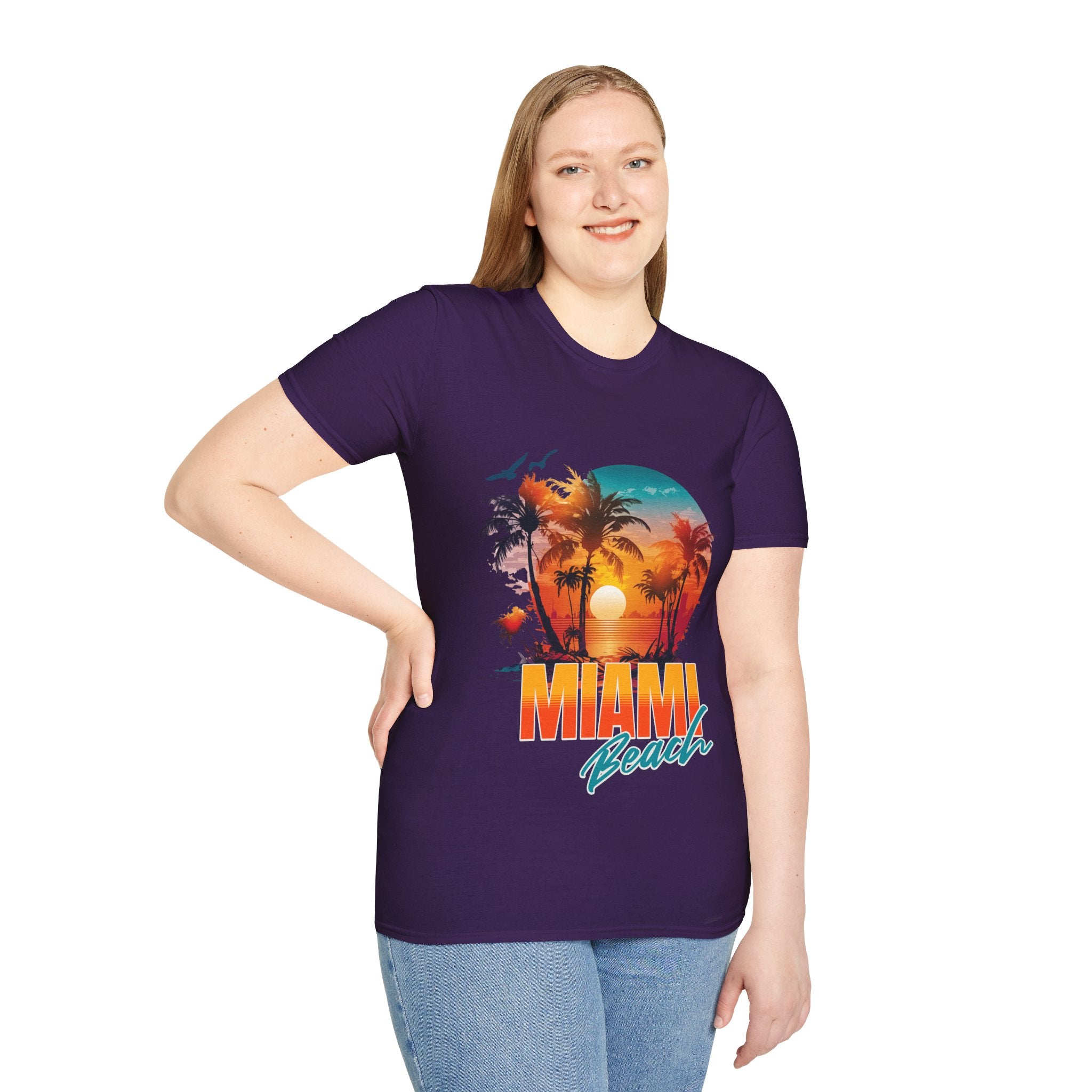 Miami Beach Unisex Softstyle T-Shirt