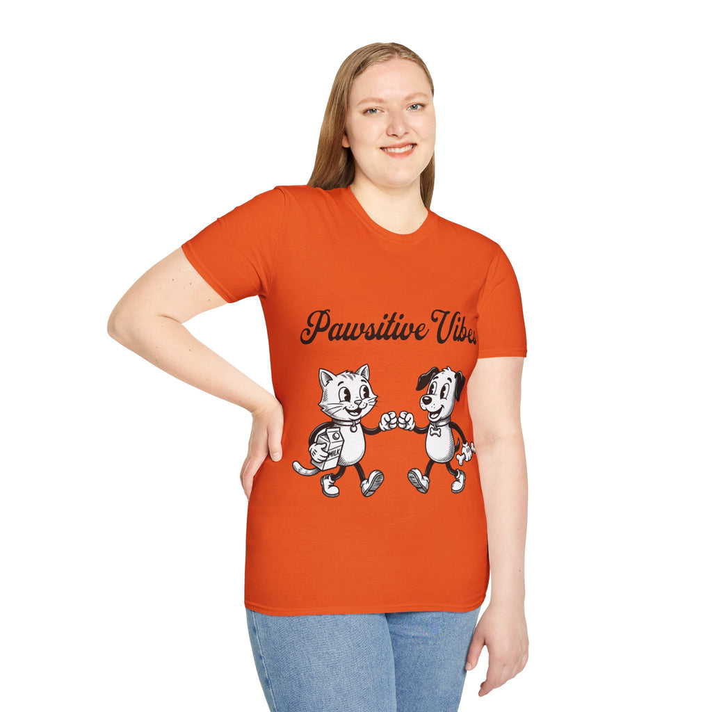 Pawsitive Vibes Unisex Softstyle T-Shirt