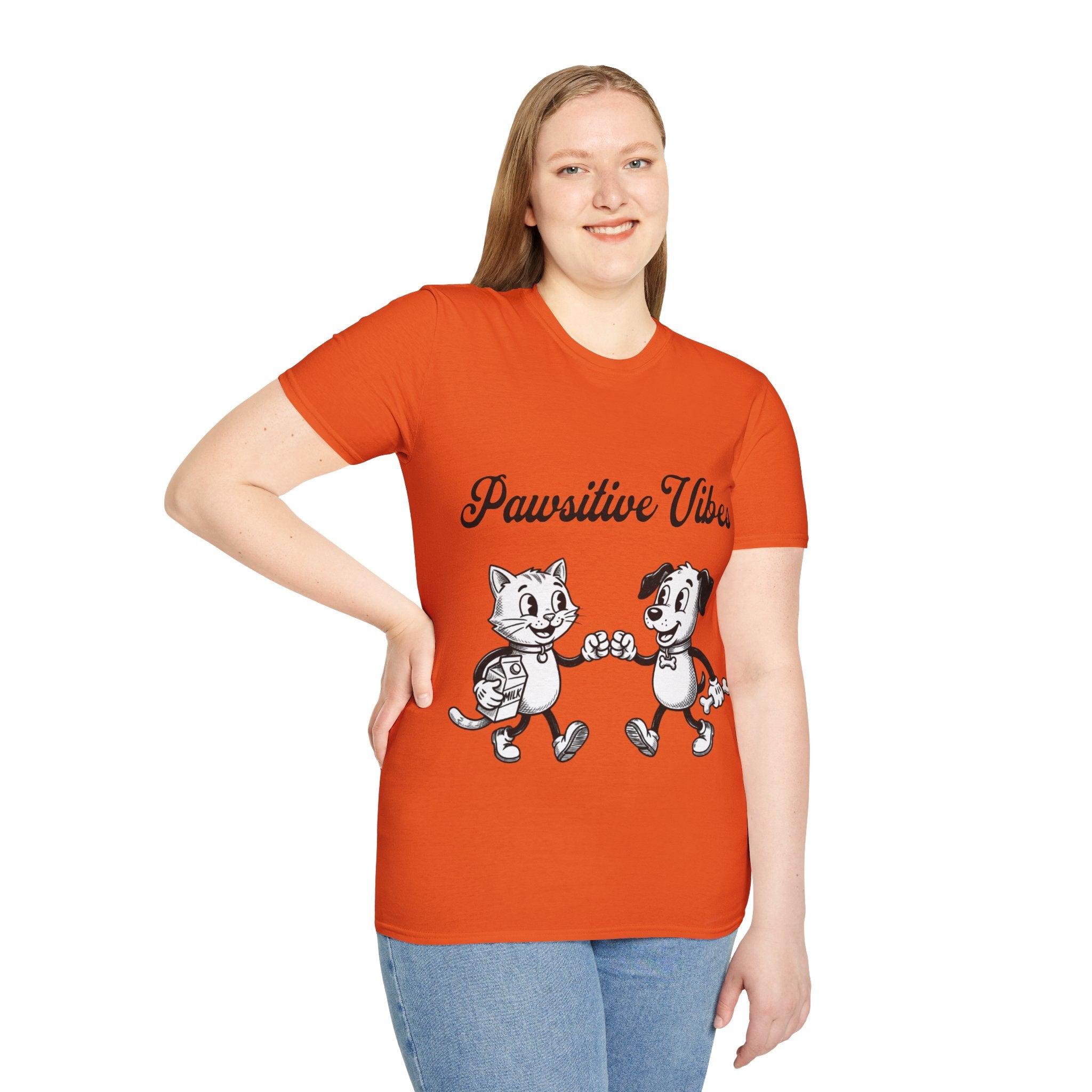 Pawsitive Vibes Unisex Softstyle T-Shirt
