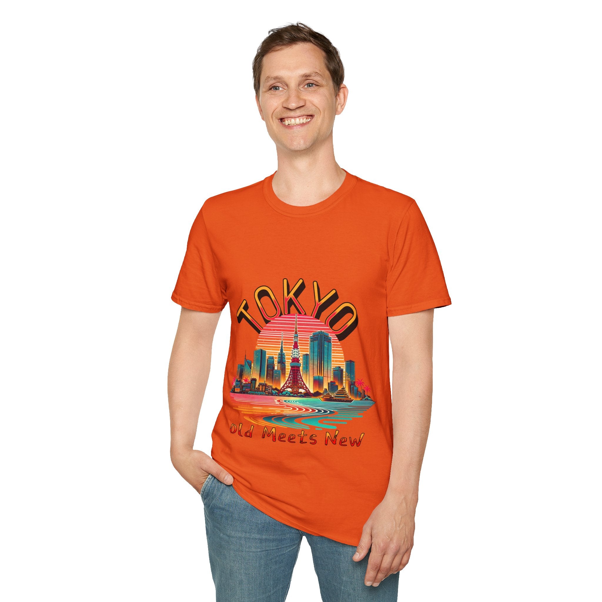 Toyko Old Meets New Unisex Softstyle T-Shirt