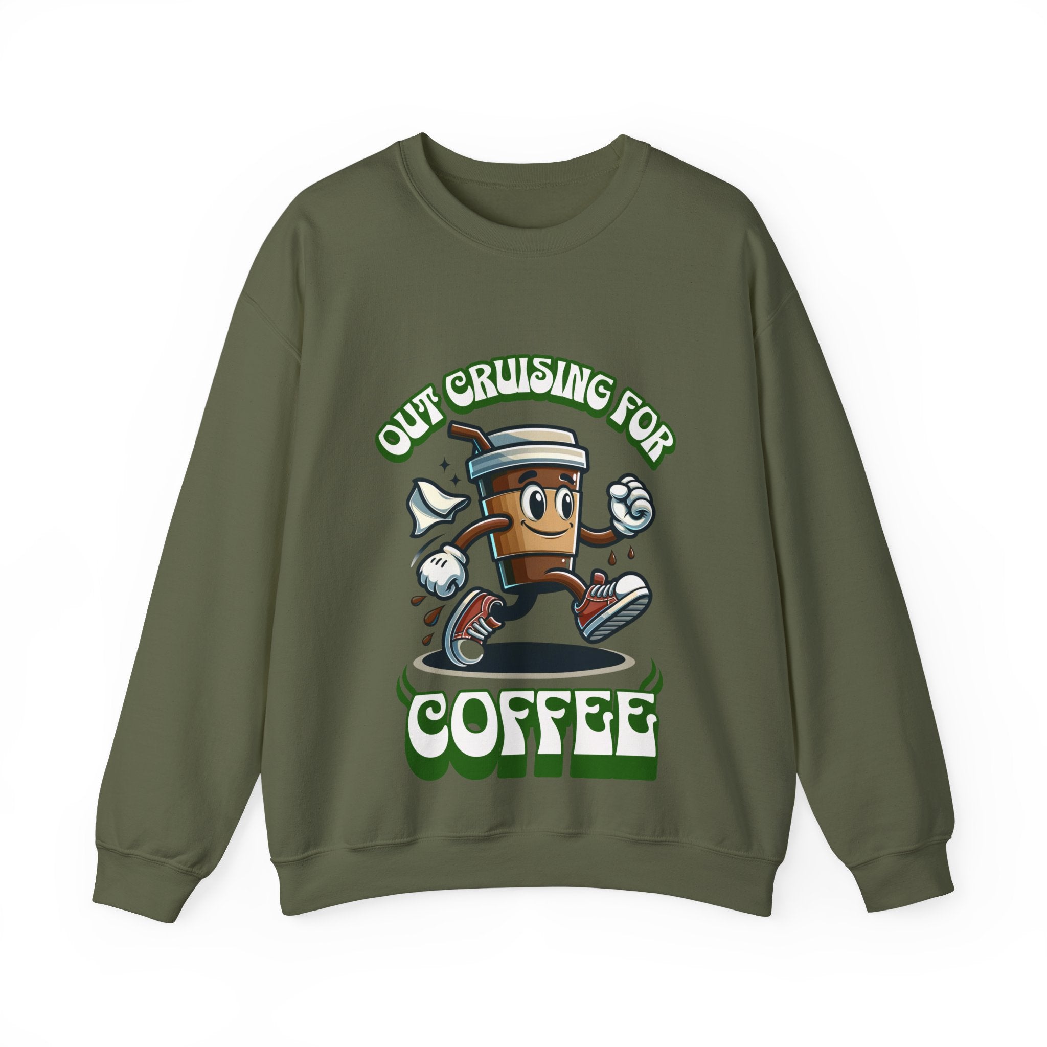 Crusing for Coffee Unisex Heavy Blend™ Crewneck Sweatshirt