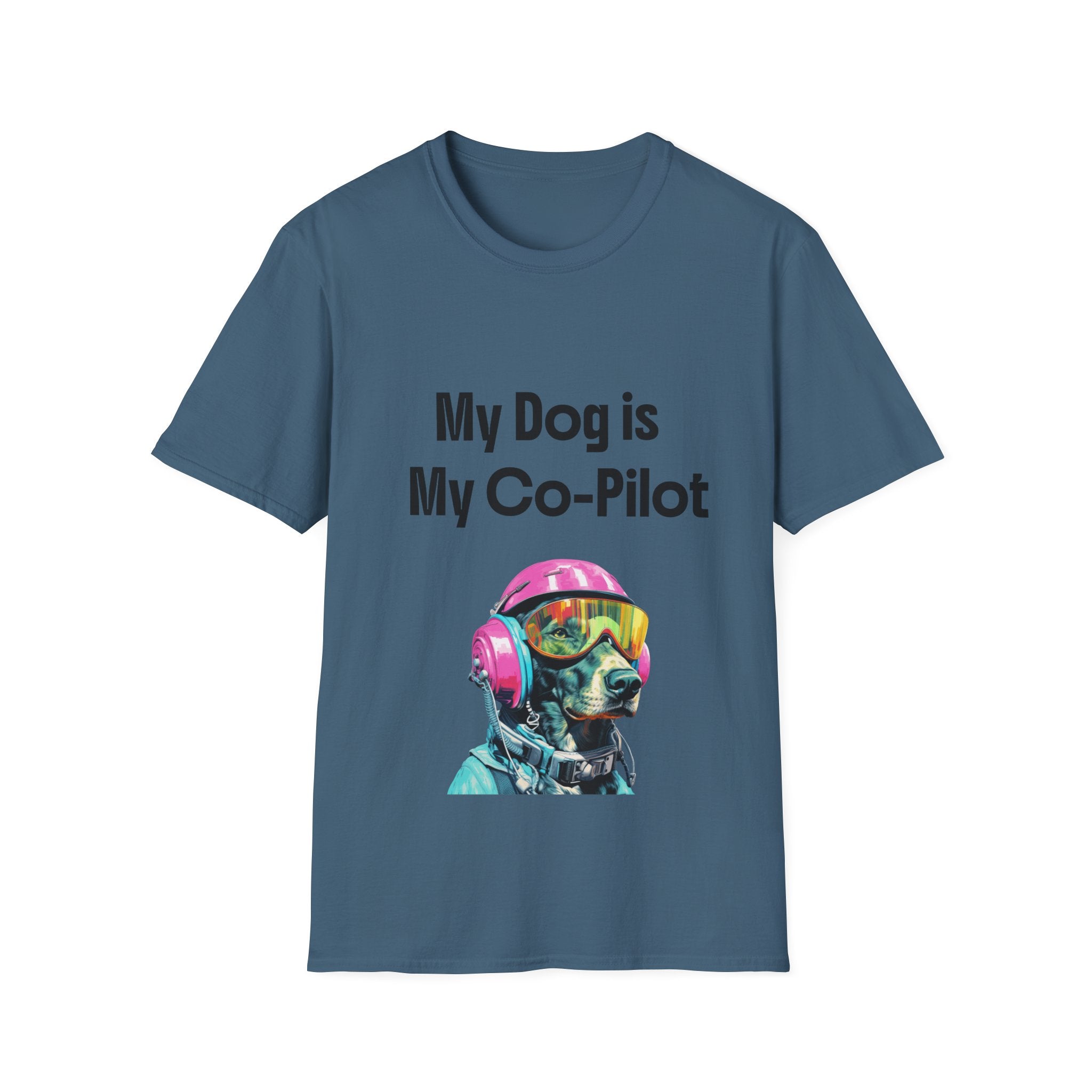Dog Co-Pilot Unisex Softstyle T-Shirt