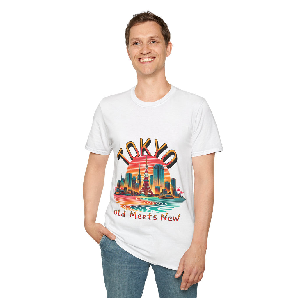 Toyko Old Meets New Unisex Softstyle T-Shirt