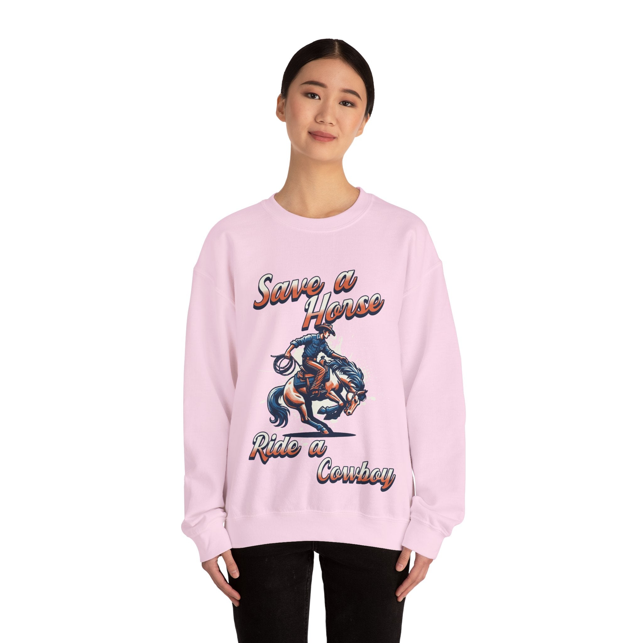 Save a Horse, Ride a Cowboy Unisex Heavy Blend™ Crewneck Sweatshirt