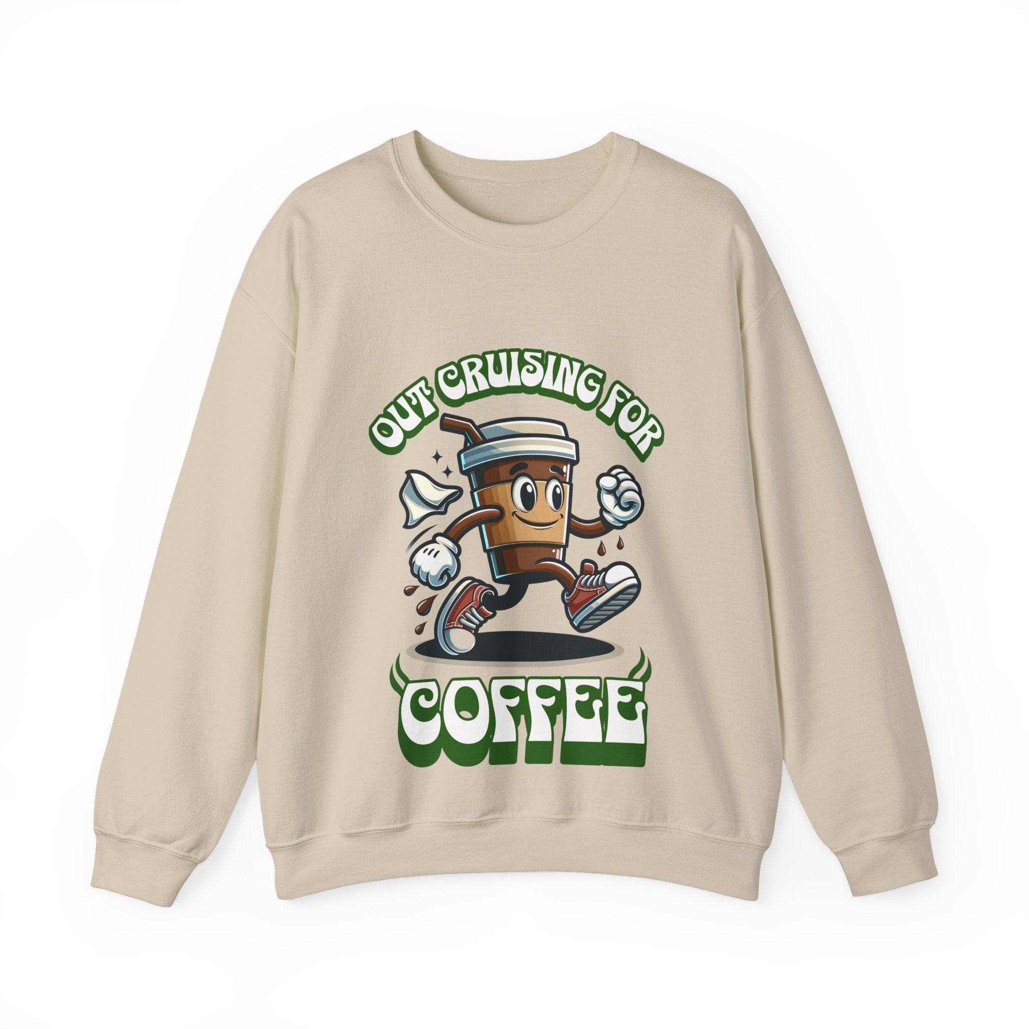 Crusing for Coffee Unisex Heavy Blend™ Crewneck Sweatshirt