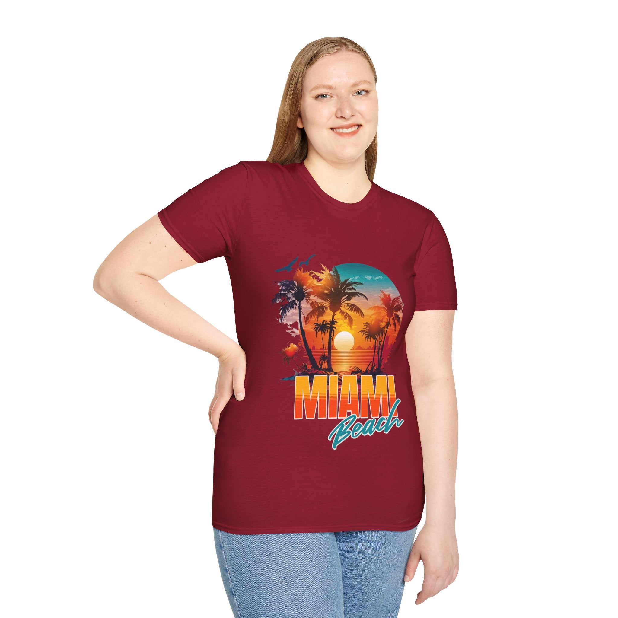 Miami Beach Unisex Softstyle T-Shirt