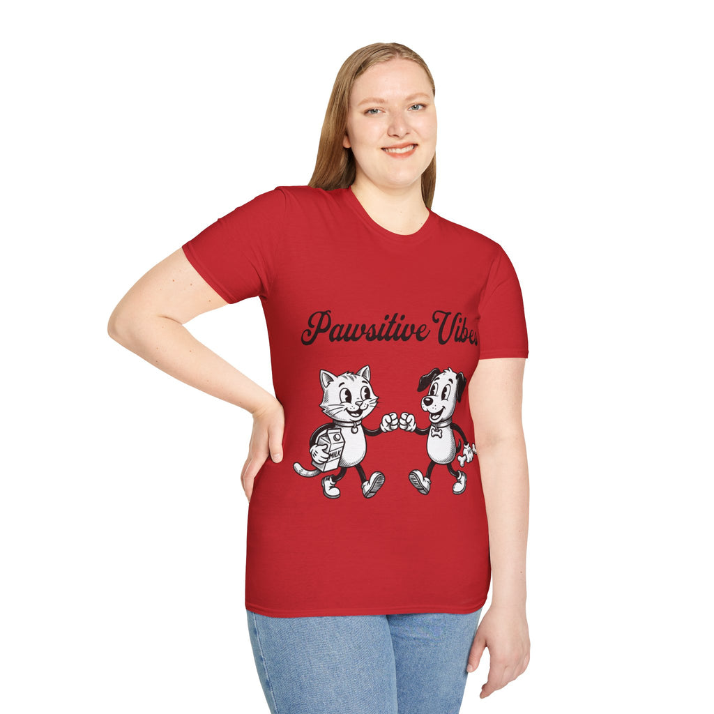Pawsitive Vibes Unisex Softstyle T-Shirt