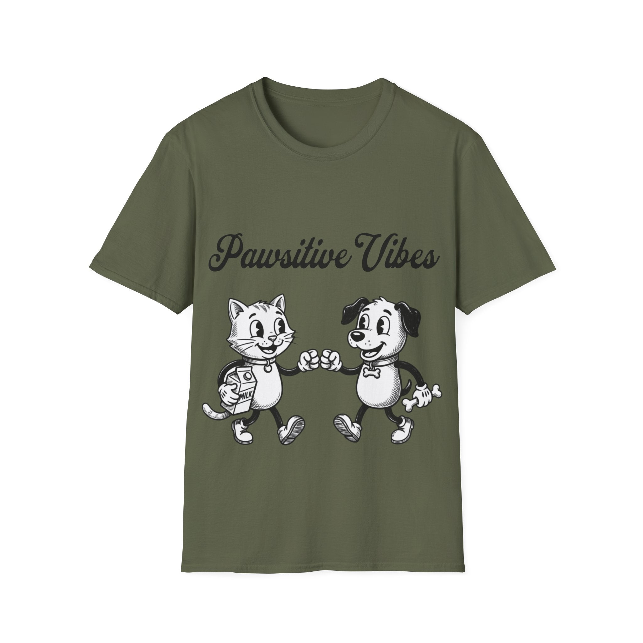 Pawsitive Vibes Unisex Softstyle T-Shirt