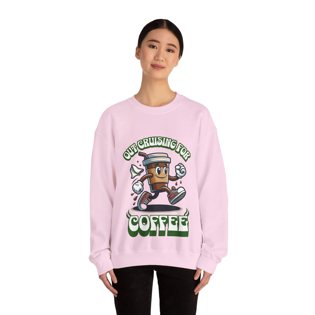 Crusing for Coffee Unisex Heavy Blend™ Crewneck Sweatshirt