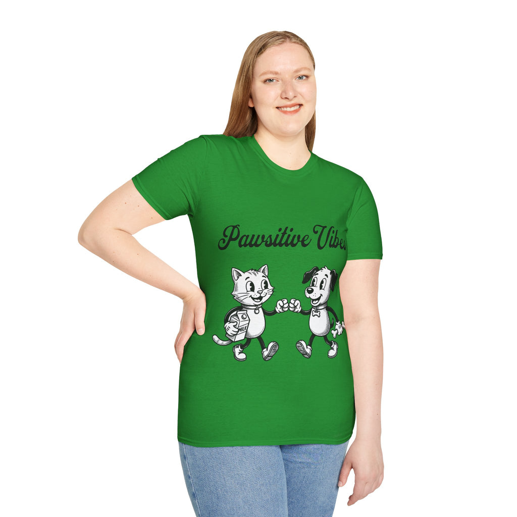 Pawsitive Vibes Unisex Softstyle T-Shirt