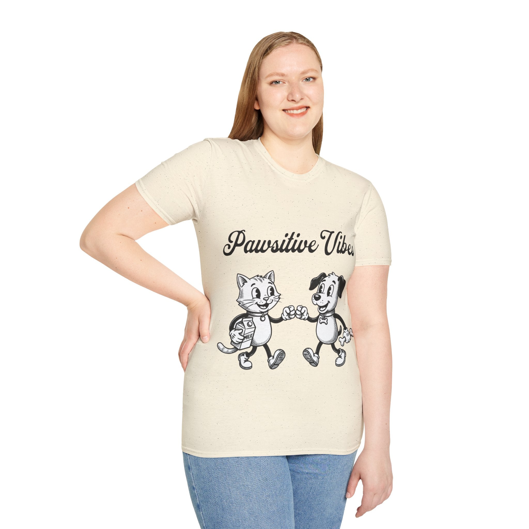 Pawsitive Vibes Unisex Softstyle T-Shirt