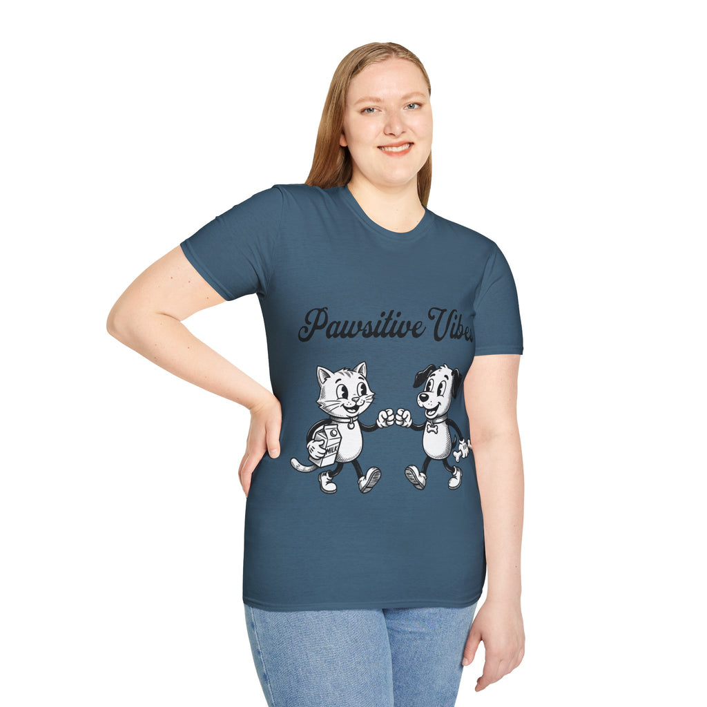 Pawsitive Vibes Unisex Softstyle T-Shirt