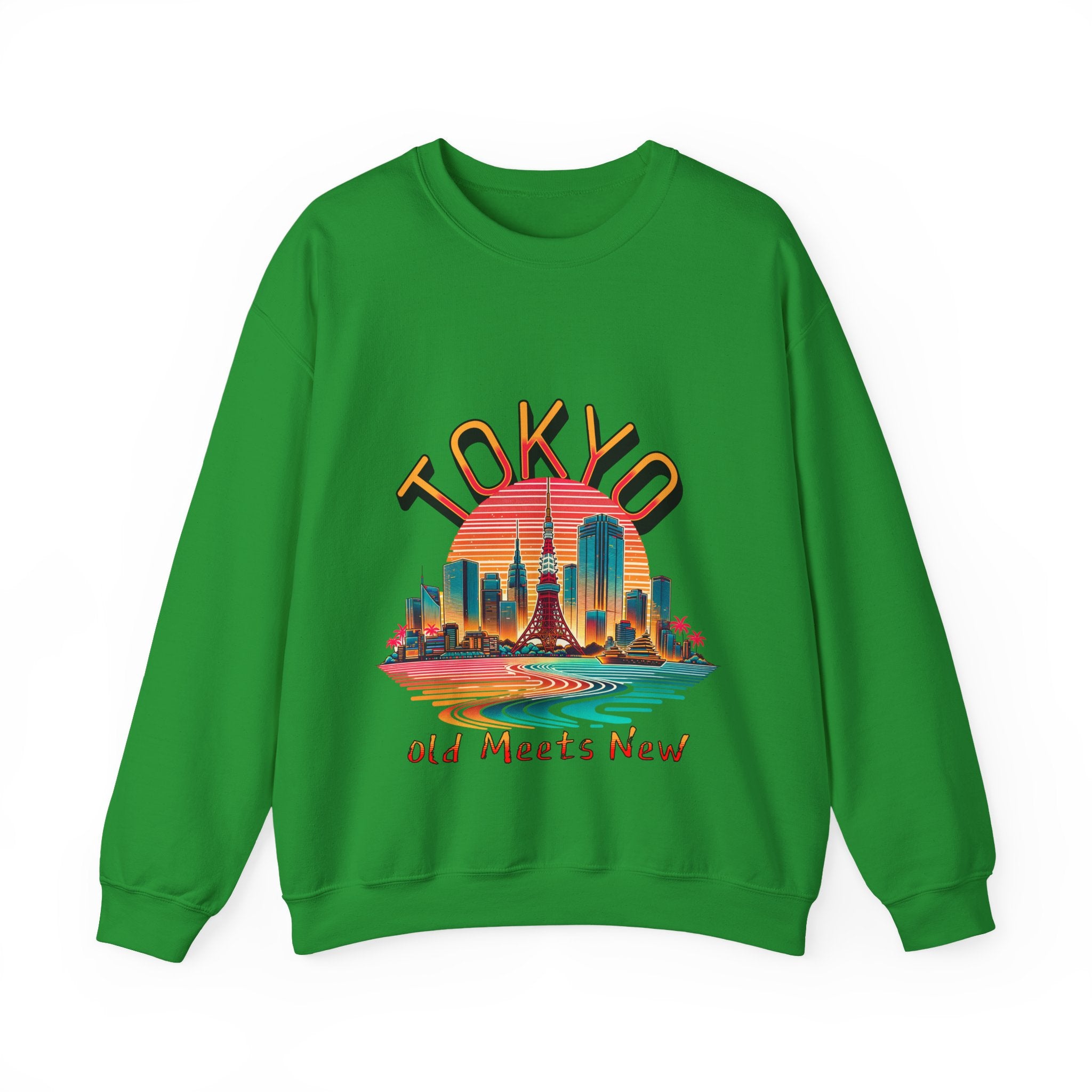 Toyko Old meets New Unisex Heavy Blend™ Crewneck Sweatshirt