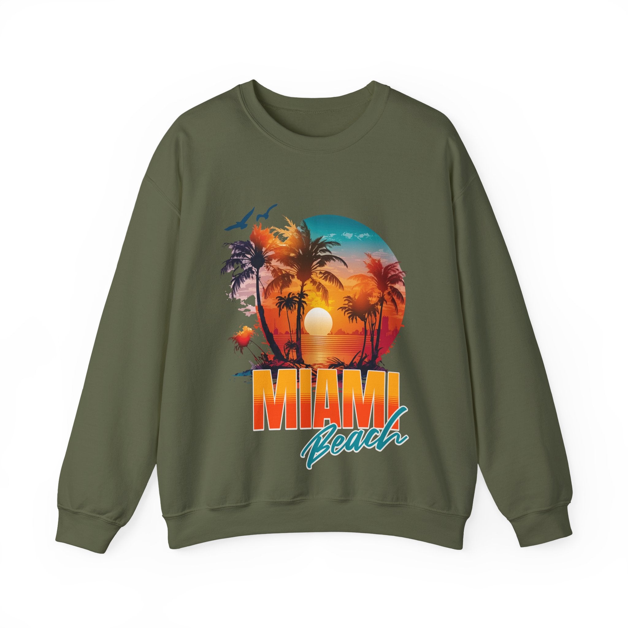Miami Beach Unisex Heavy Blend™ Crewneck Sweatshirt