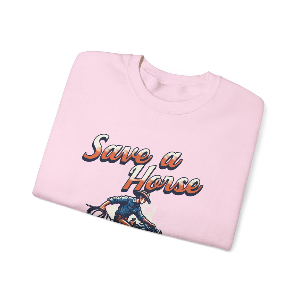 Save a Horse, Ride a Cowboy Unisex Heavy Blend™ Crewneck Sweatshirt