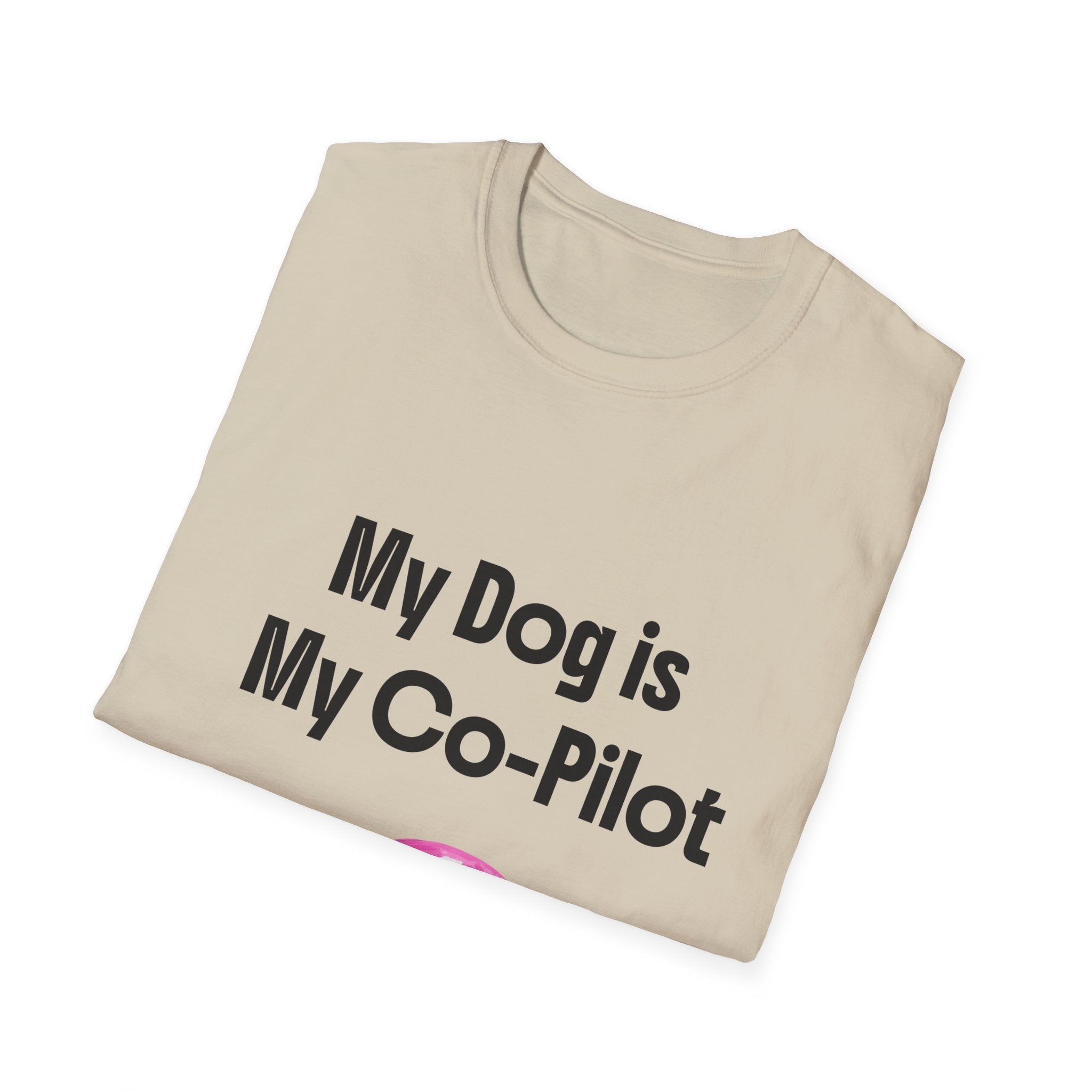 Dog Co-Pilot Unisex Softstyle T-Shirt